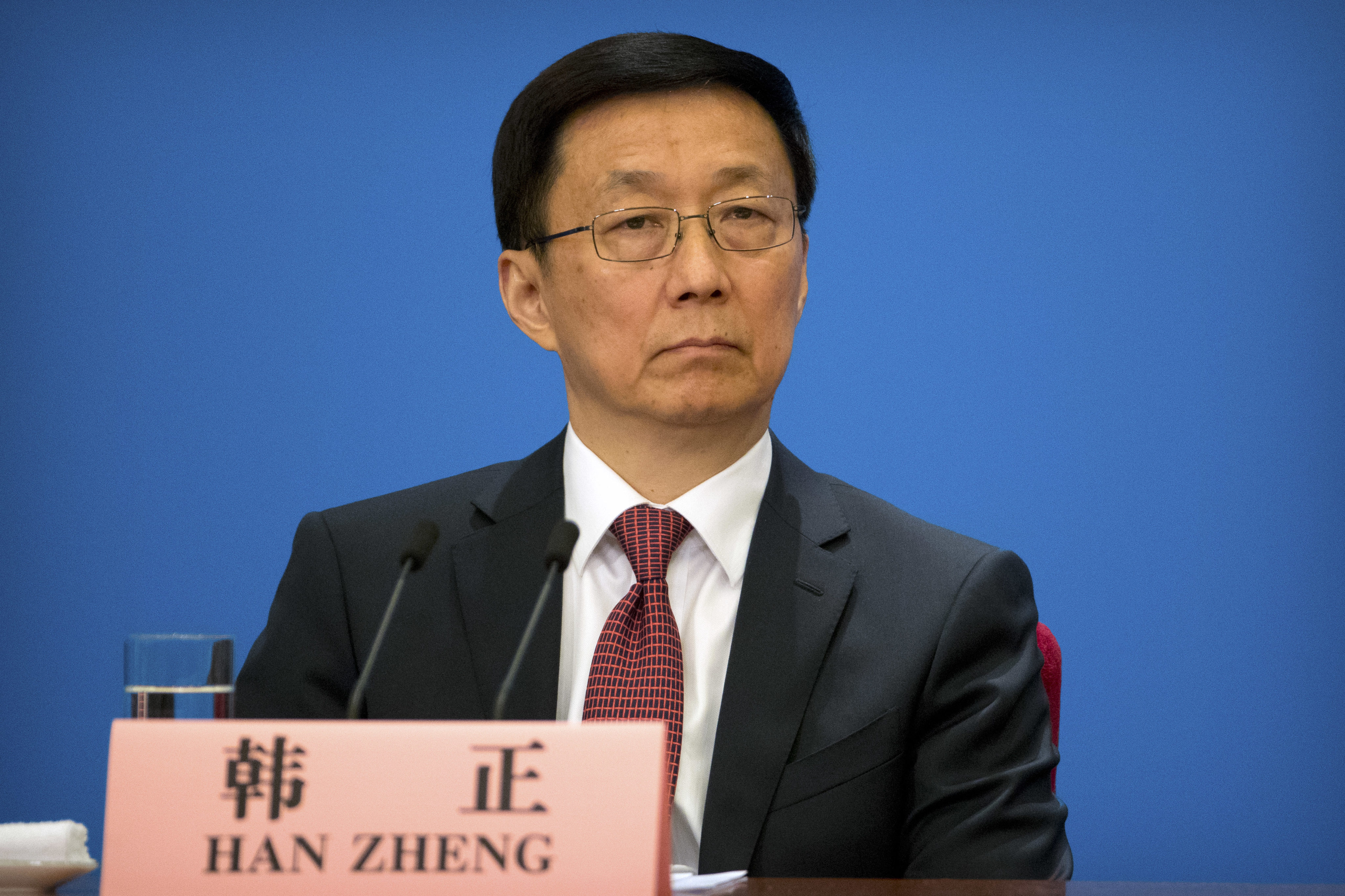 China’s Vice-Premier Han Zheng. Photo: AP