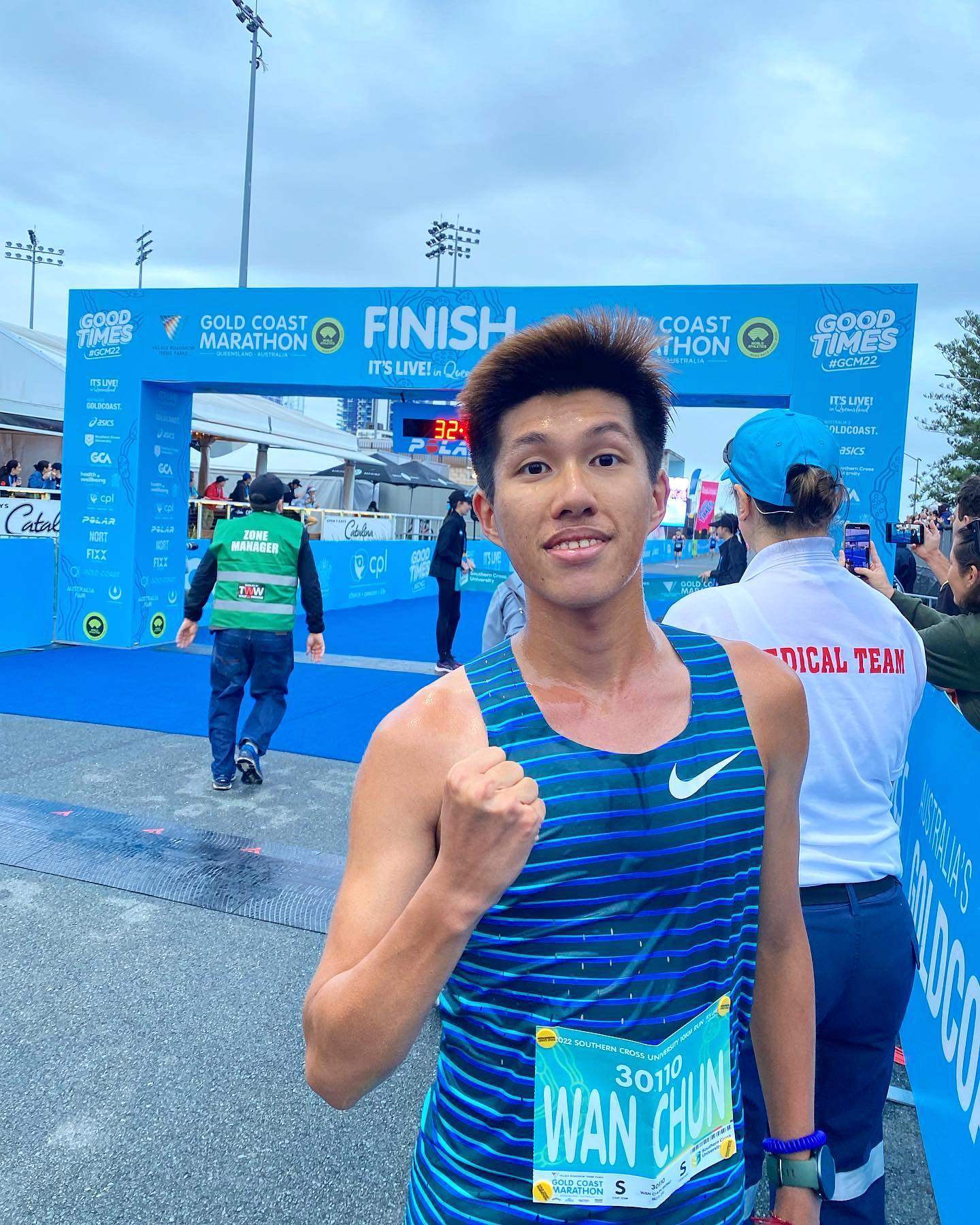 Wong Wan-chun became the first Hongkonger to run a 10km race in under 30 minutes at the Gold Coast 10k in Australia. Photo: Facebook/ Wong Wan-chun
