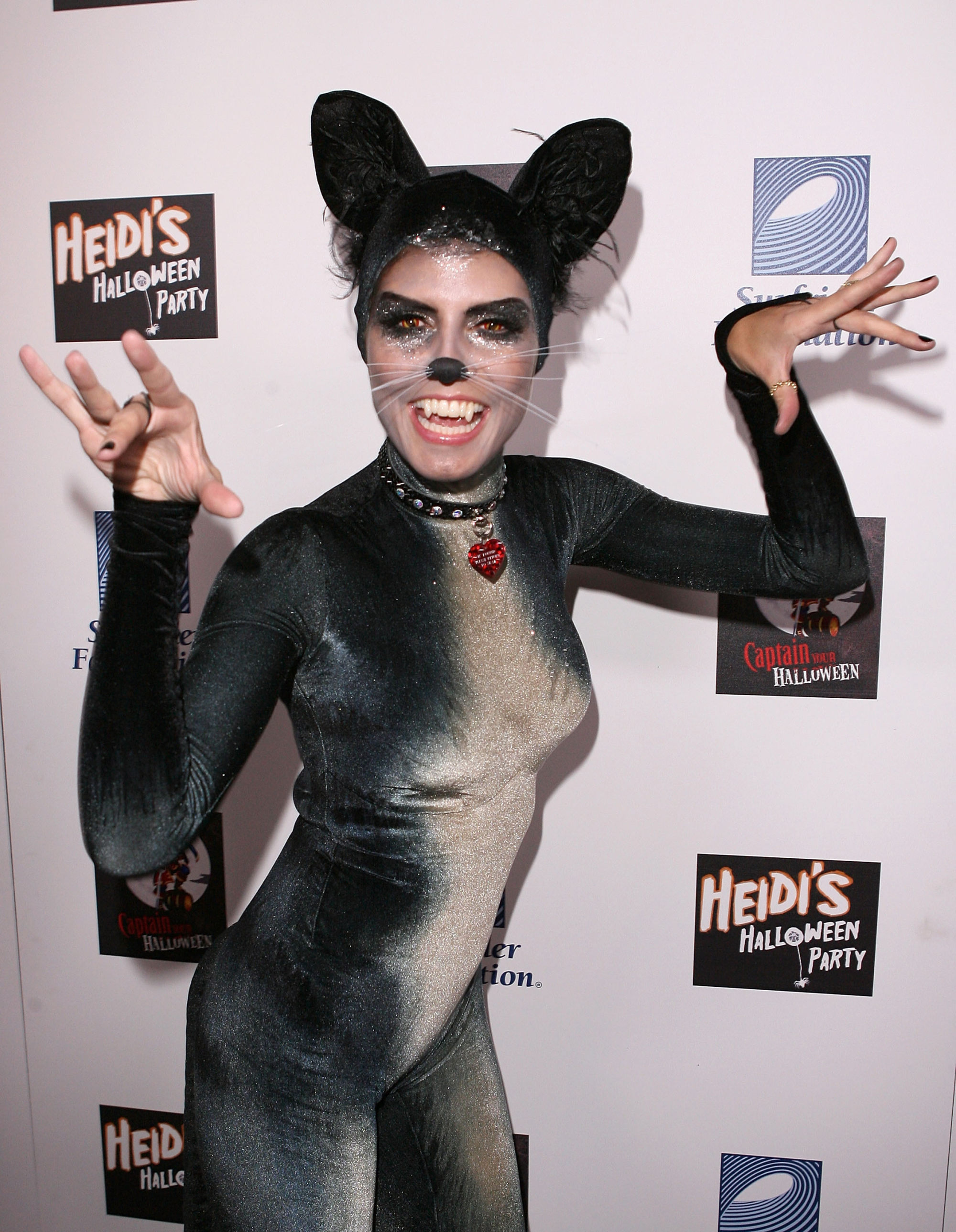 Model Heidi Klum arrives at her Halloween party in 2007, in Hollywood, dressed as one of the cats from Cats. Photo: WireImage