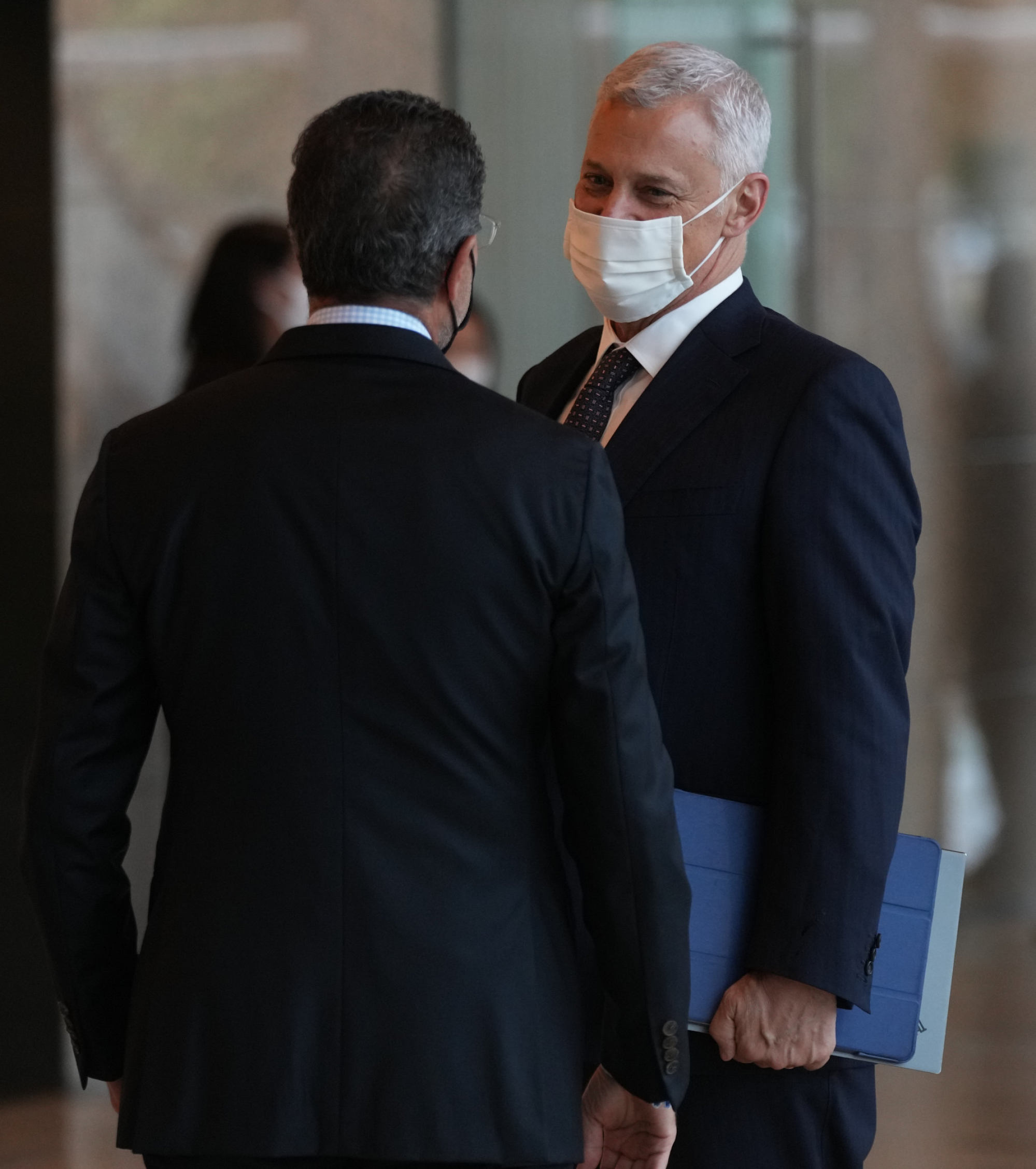 Bill Winters, chief executive officer of Standard Chartered, arriving for a closed-door meeting at the office of the Hong Kong Monetary Authority (HKMA) in Central on 1 November, 2022. Photo: Sam Tsang.
