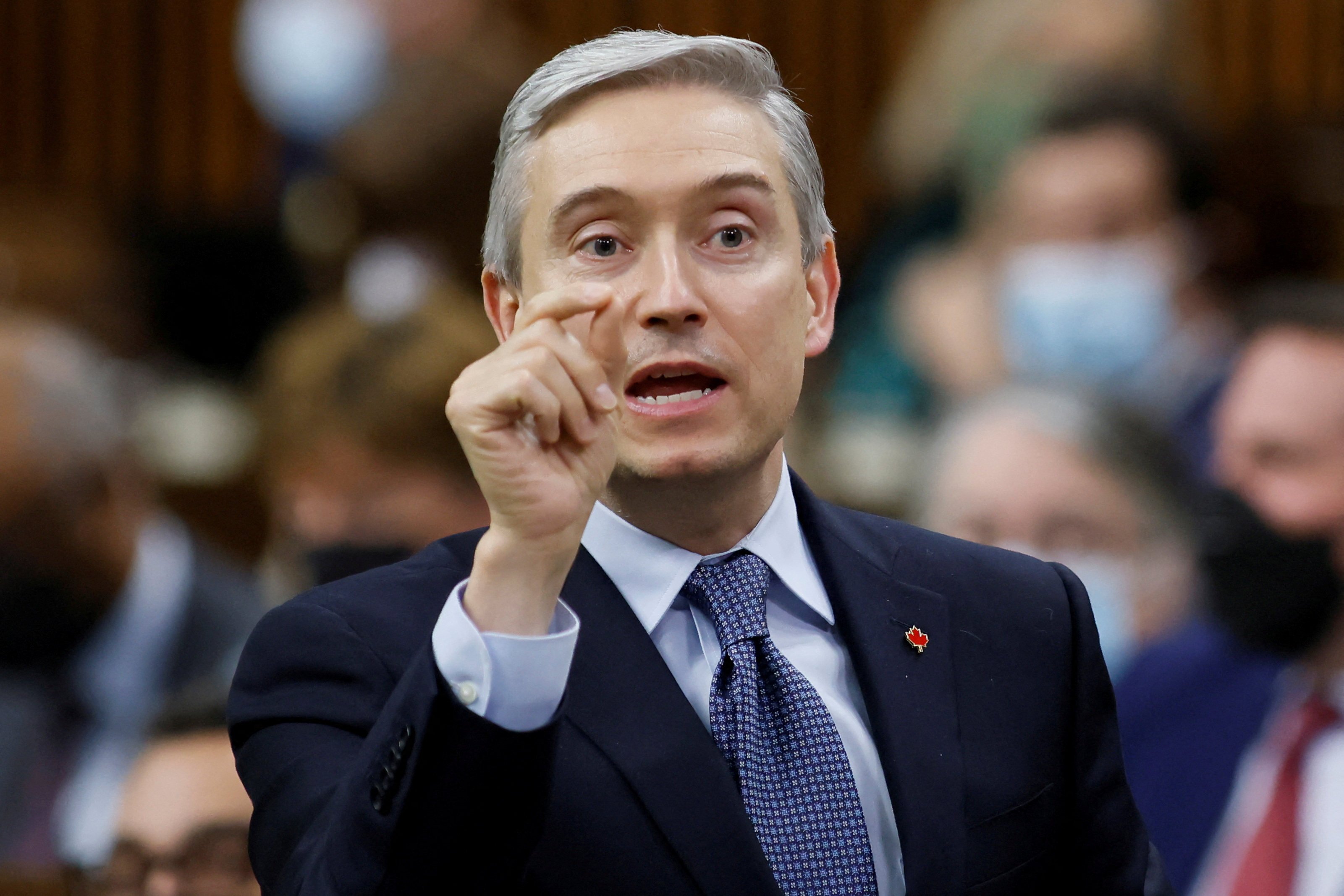 Canada’s Minister of Innovation, Science and Industry Francois-Philippe Champagne speaks at the House of Commons on Parliament Hill in Ottawa in April. Photo: Reuters
