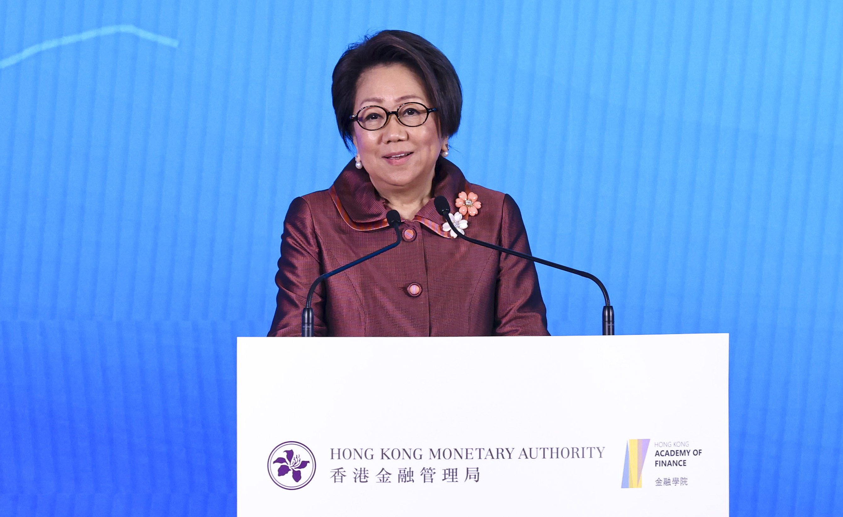 Laura Cha Shih May-lung, the chairwoman of Hong Kong Exchanges and Clearing, says connectivity is what defines Hong Kong as an international financial centre. Photo: KY Cheng