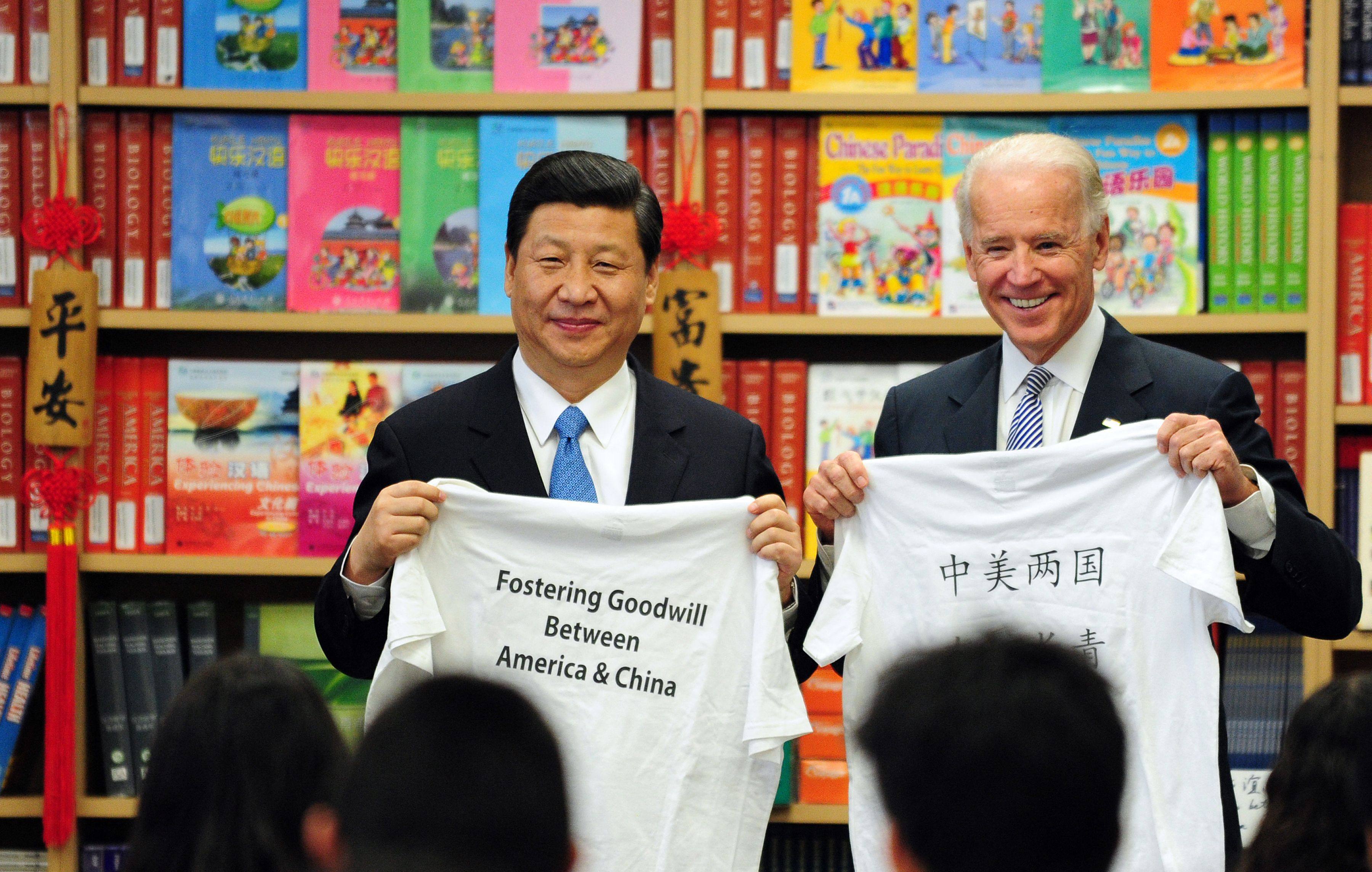 Joe Biden and Xi Jinping in 2012. Photo: AFP