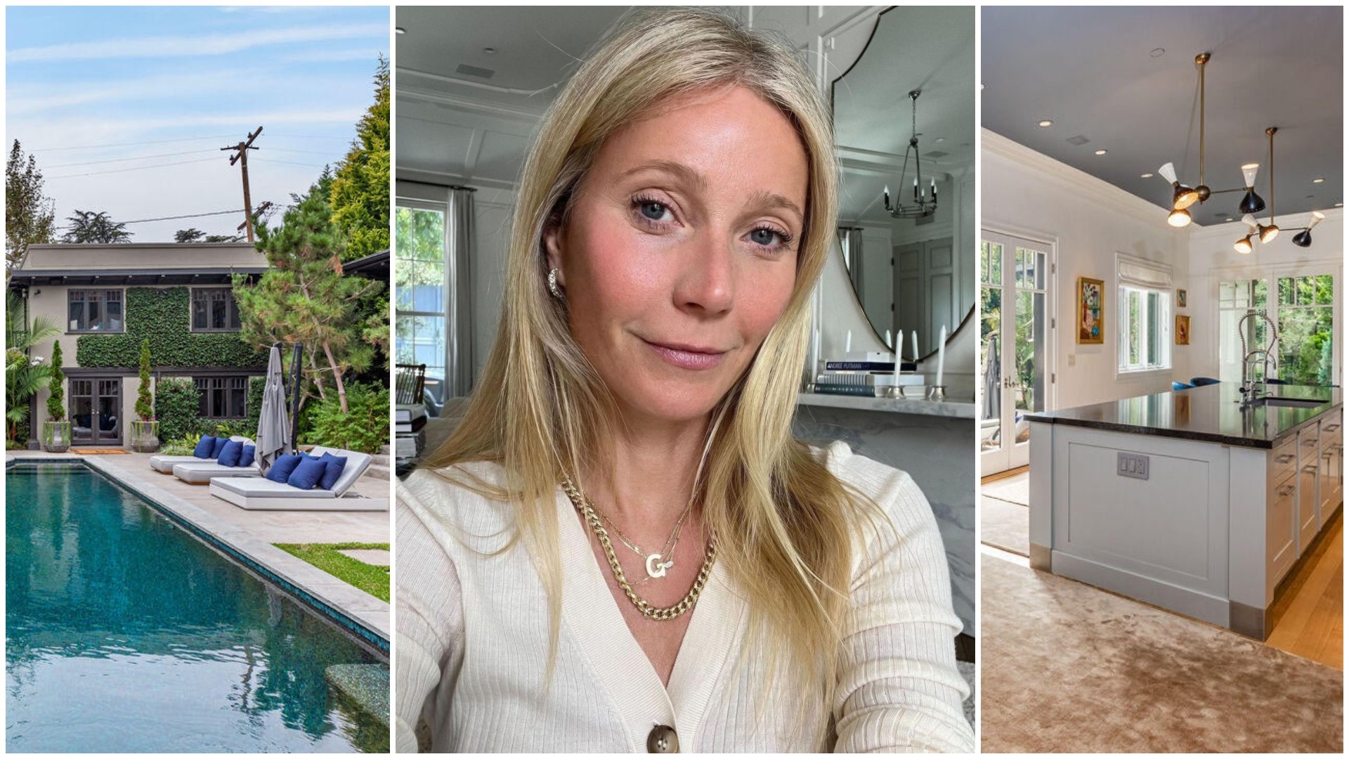 Gwyneth Paltrow and her childhood home in California, listed on sale for US$17.5 million. Photos: @gwynethpaltrow/Instagram; Compass
