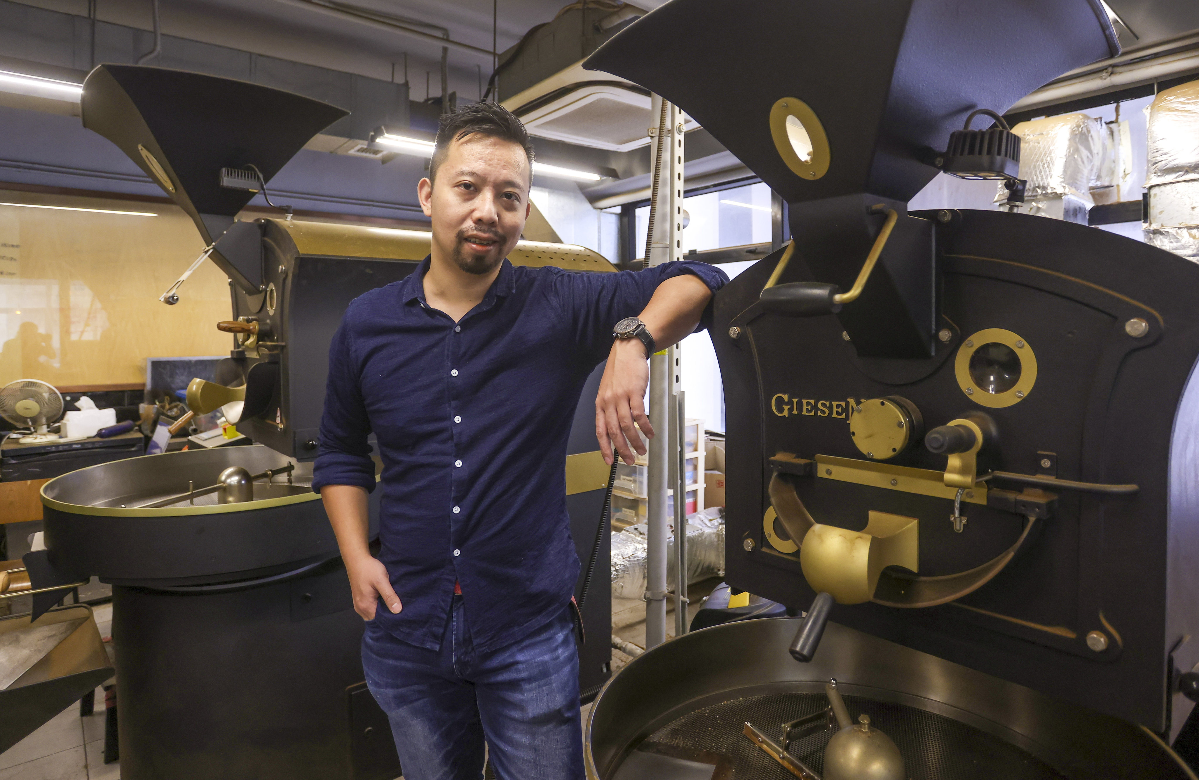 Alchemy founder Peter Ambrose Law, at the firm’s roastery in Hong Kong. Photo: Jonathan Wong