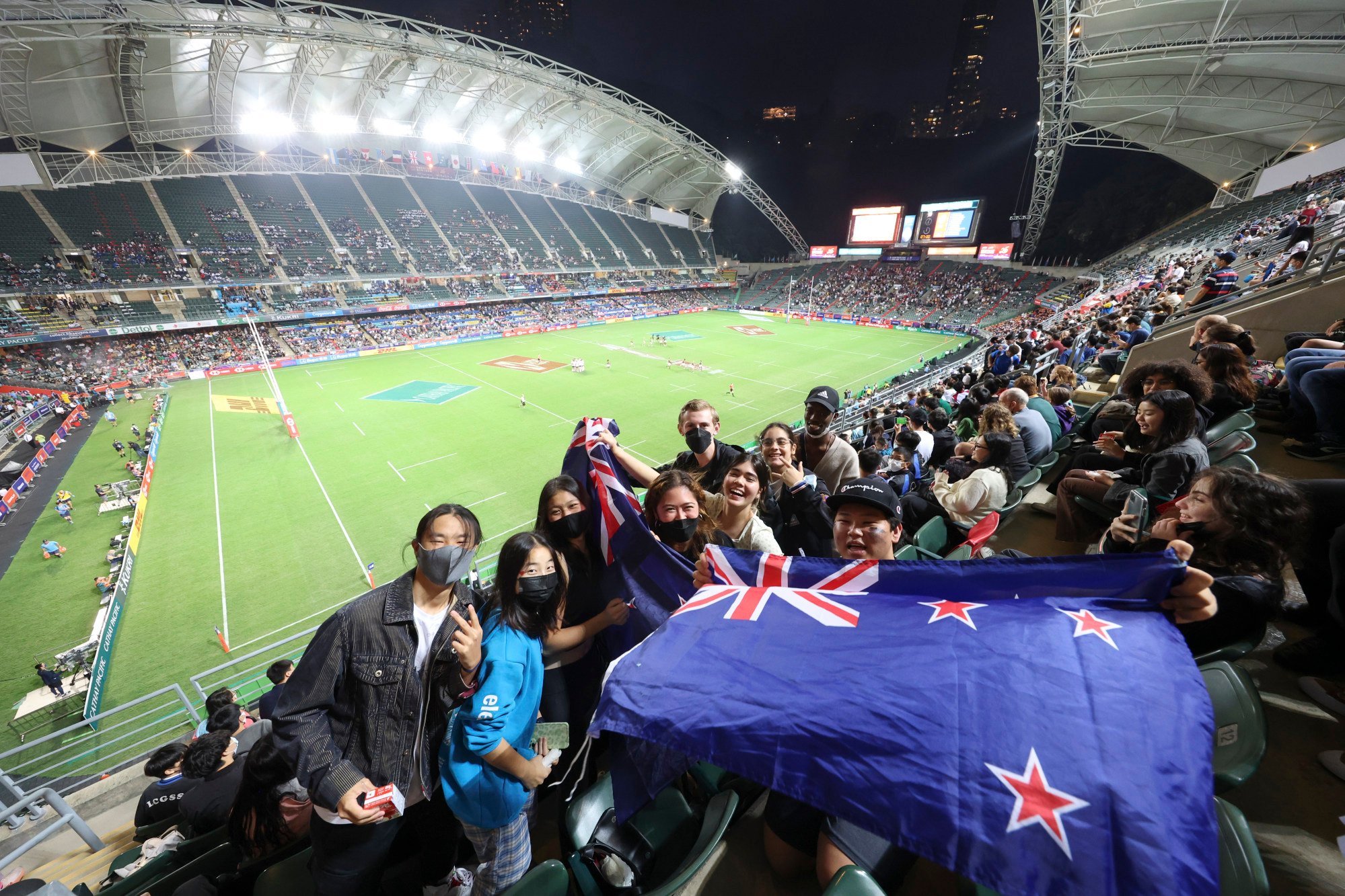 Rugby fans on day 1 at The Cathay Pacific/HSBC Hong Kong Sevens. Photo: Yik Yeung-man