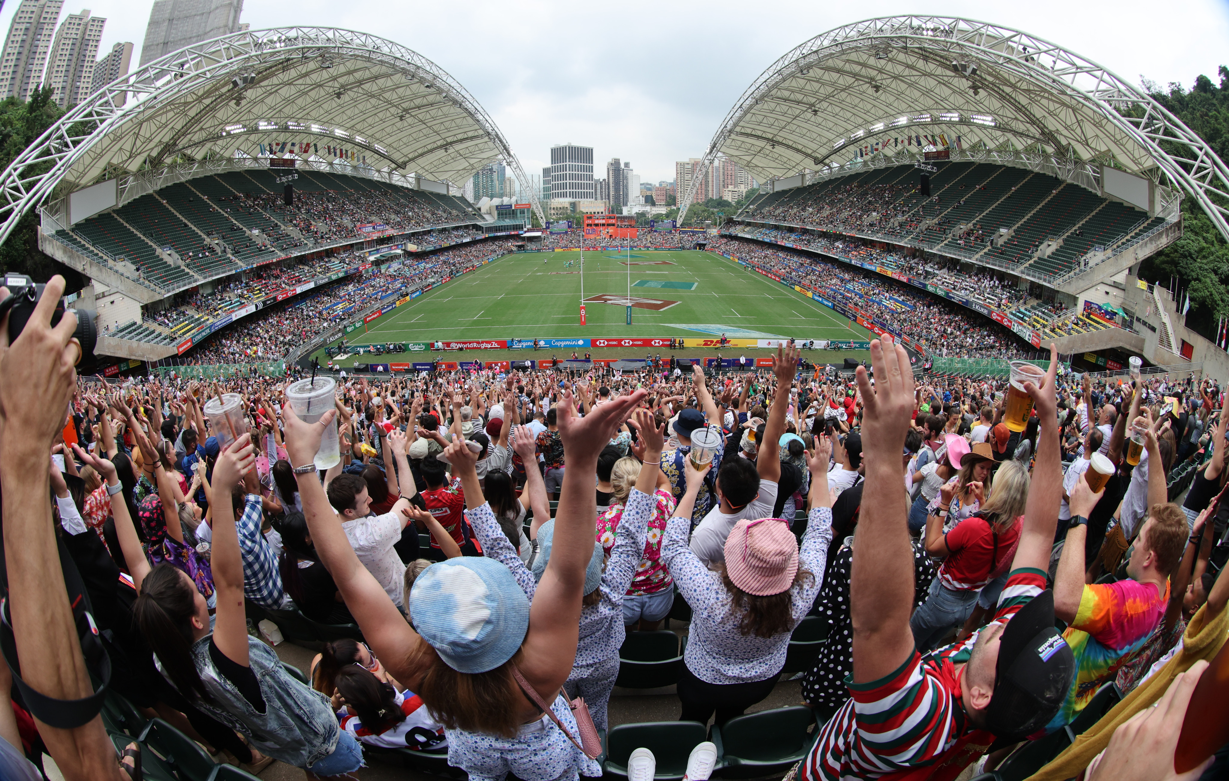 Fans on the last day of the Hong Kong Sevens. Photo: Yik Yeung-man