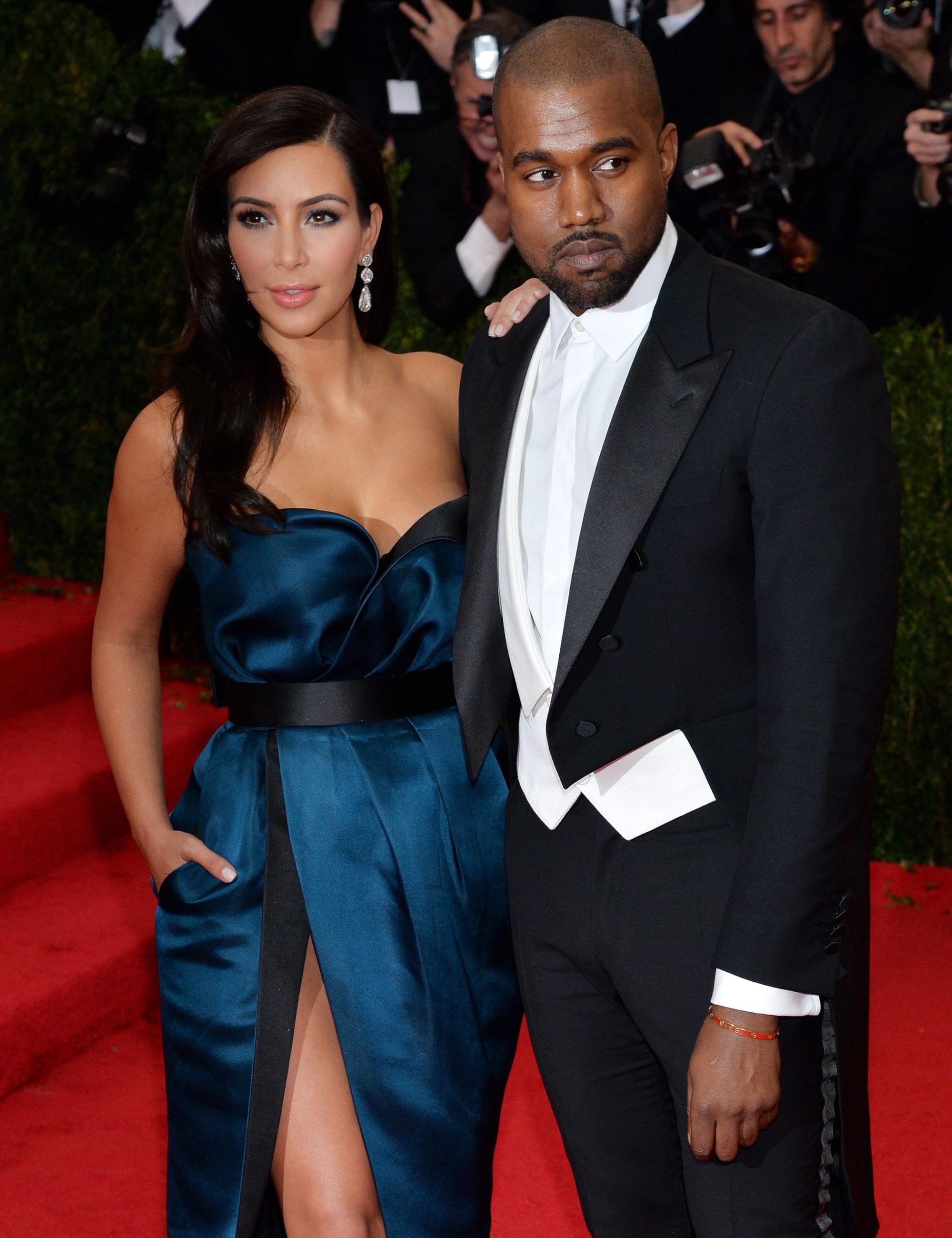 US socialite Kim Kardashian and US singer Kanye West arrive for the 2014 Anna Wintour Costume Center Gala held at the New York Metropolitan Museum of Art in New York, New York, US, in May 2014. Photo: EPA
