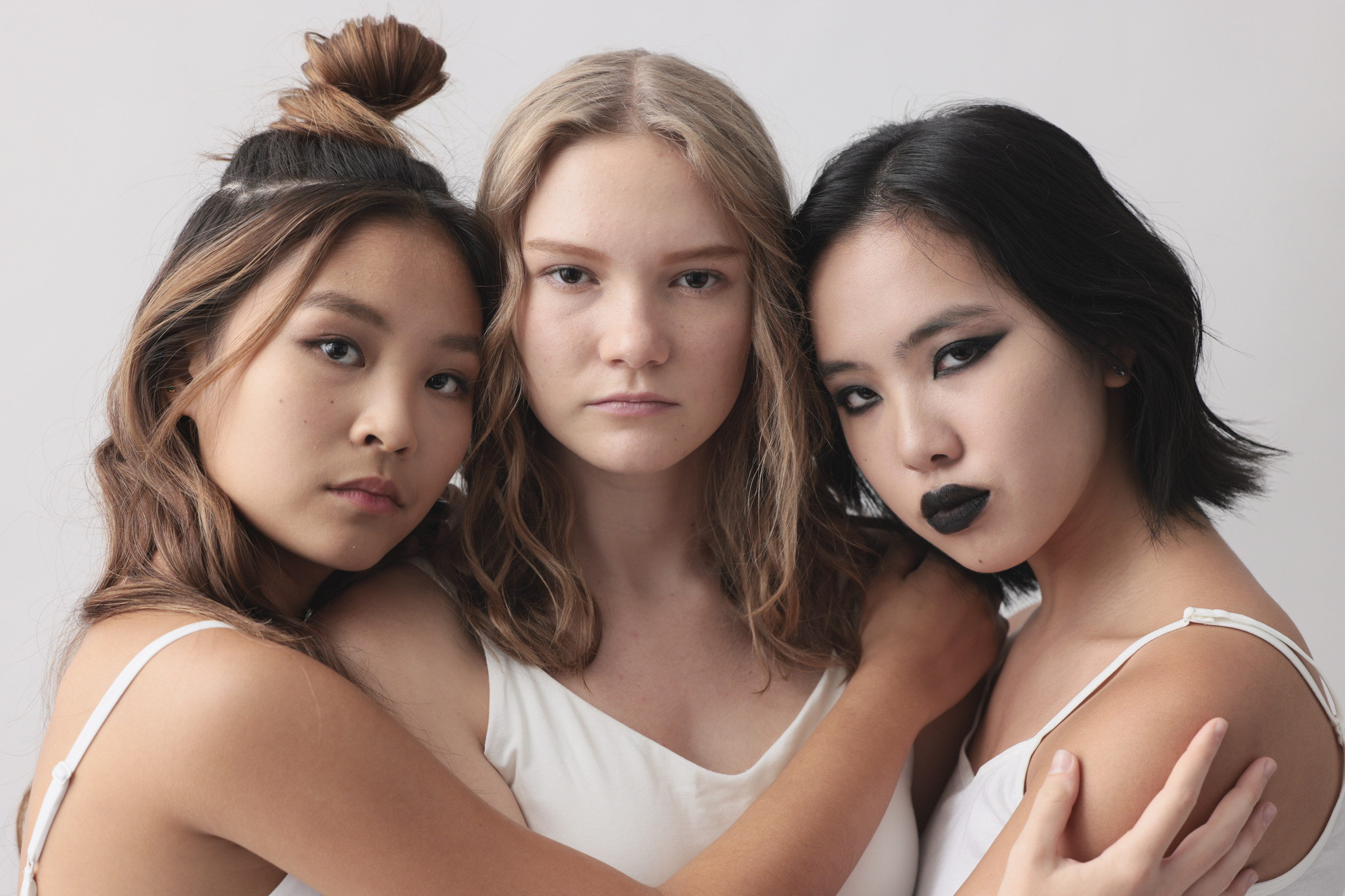 (From left) Jillian King Chan, Scotia Edwards and Creamy So star in “I’mperfect”, written by Hong Kong Youth Arts Foundation founder Lindsey McAlister. Photo: HKYAF