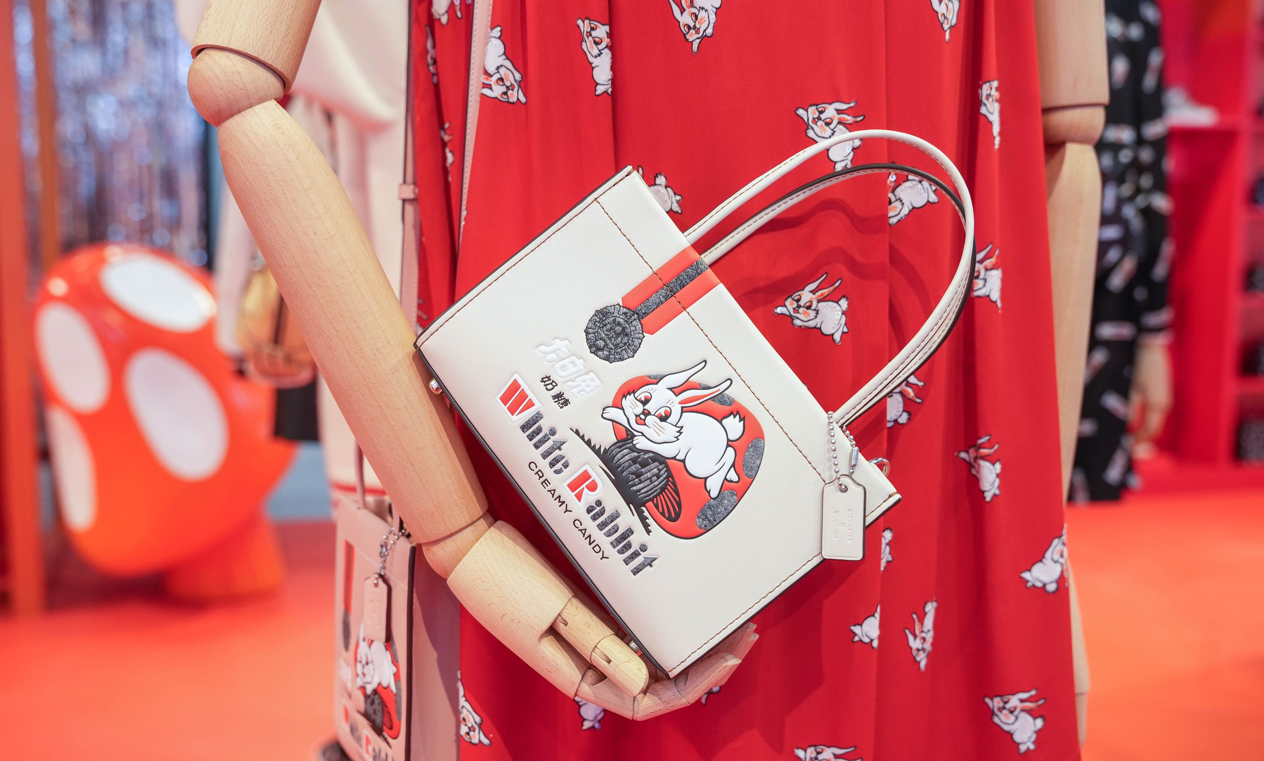 Coach has tied up the maker of White Rabbit candy to launch a range of products, including handbags. Photo: Handout