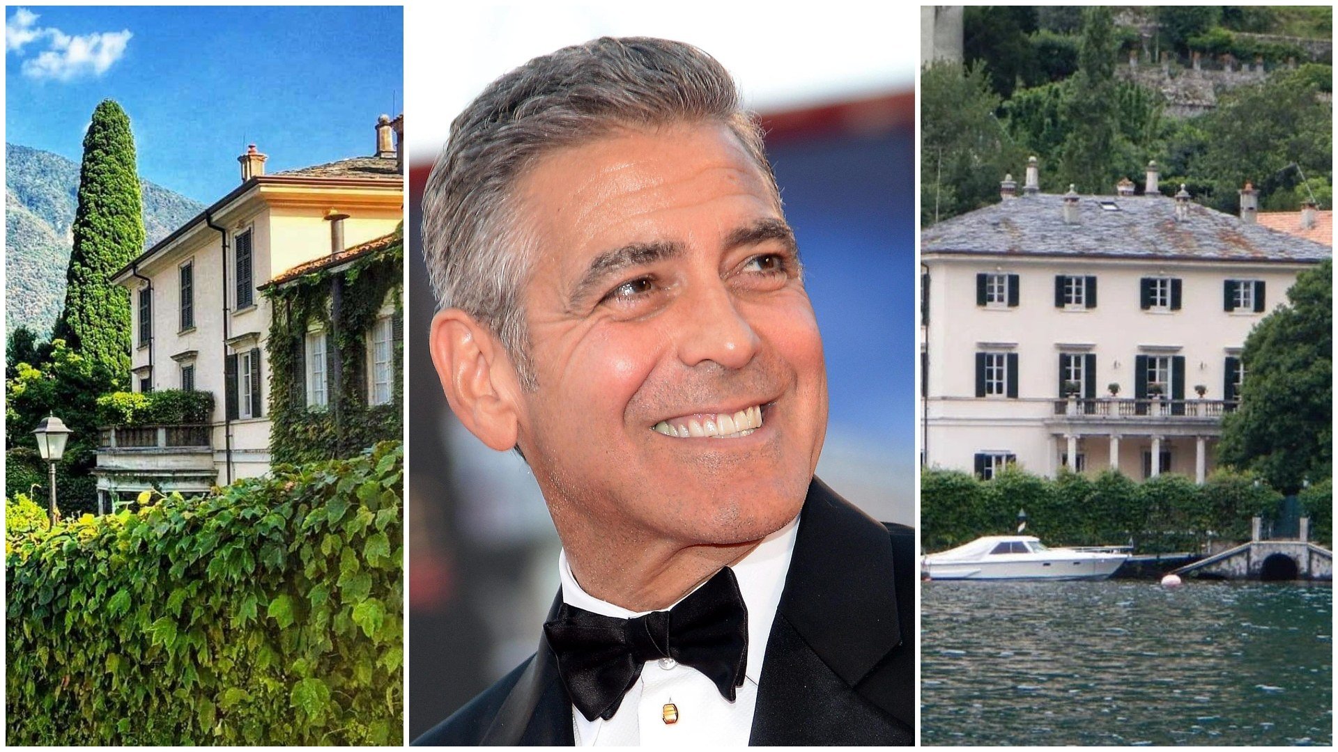 George Clooney and his US$100 million Lake Como villa. Photos: Bart Ceuppens Photography/Facebook, EPA, @como_lake_addict/Instagram