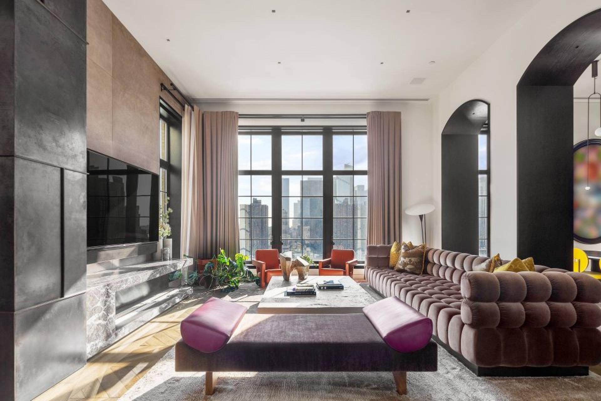 Trevor Noah’s Manhattan penthouse is filled with natural light.