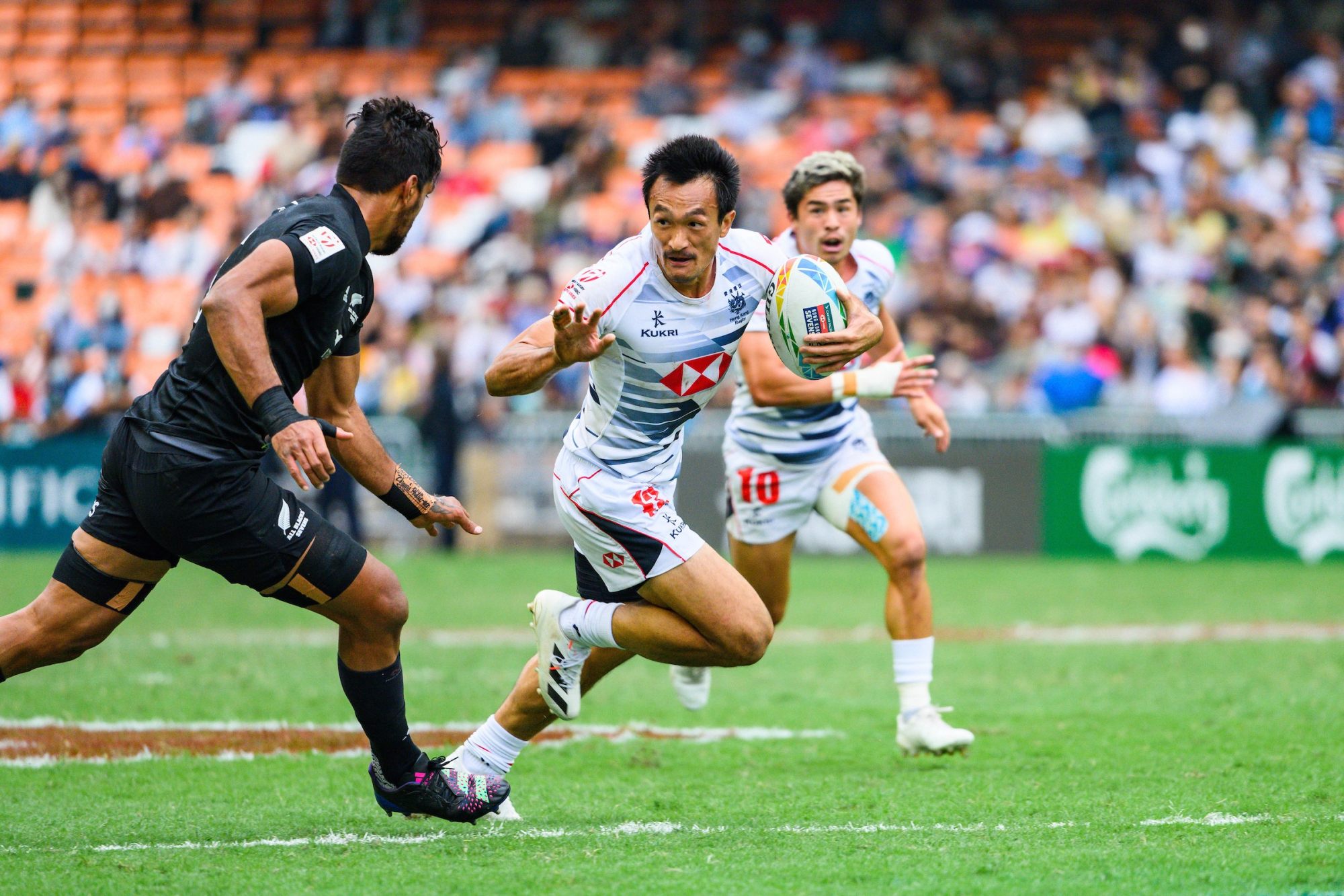 Incheon, South Korea. 04th June, 2022. Malaysia's Dinesvaran Al Krishnan is  tackled during the Asia Rugby Championship 2022 match between South Korea  and Malaysia at Namdong Asiad Rugby Stadium. South Korea beat