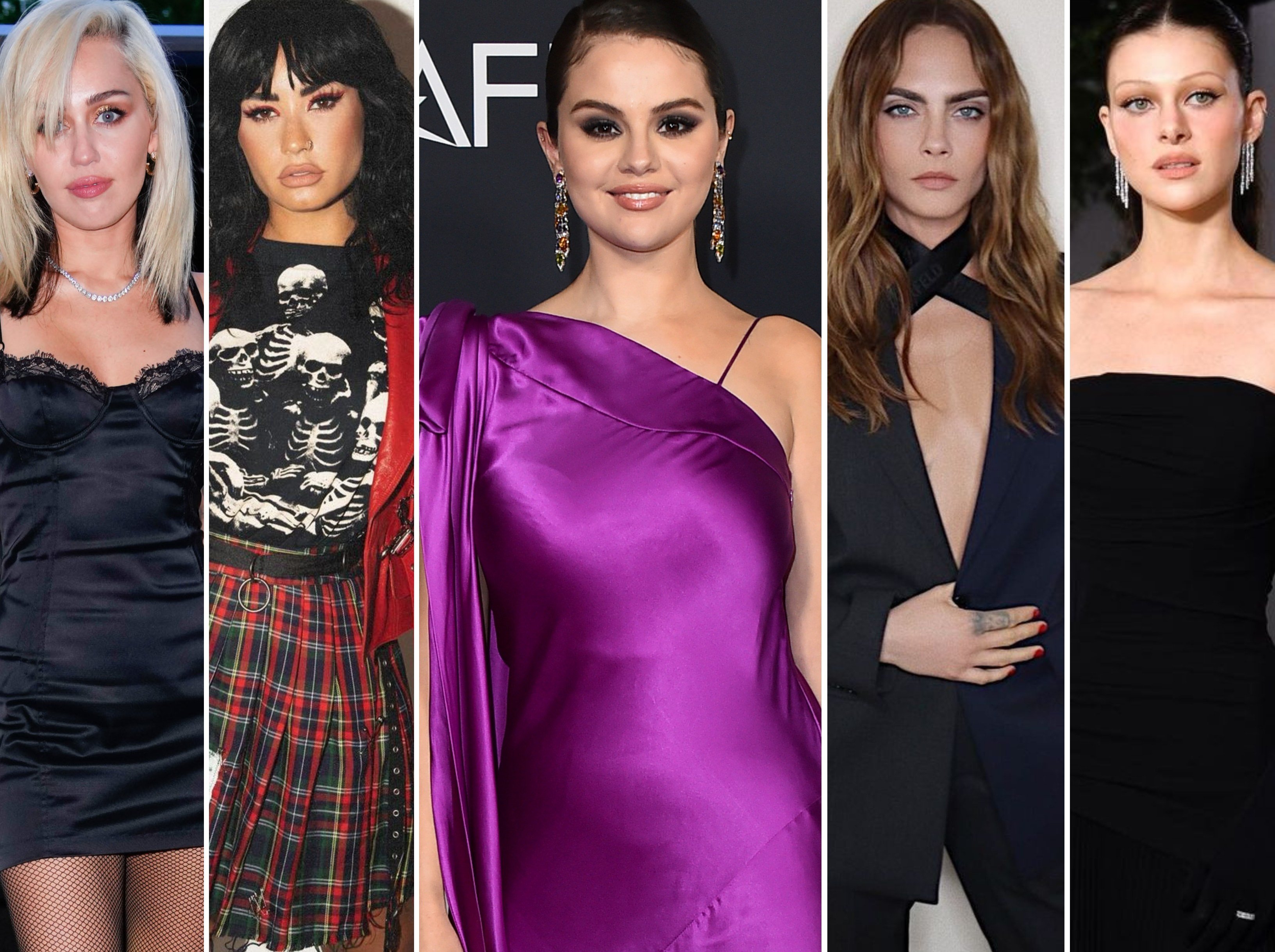 Selena Gomez has had her ups and downs of friendships, from Miley Cyrus and Demi Lovato to Cara Delevingne and Nicola Peltz. Photos: @caradelevingne, @nicolaannepeltzbeckham, @ddlovato/Instagram; GC Images; Invision/AP