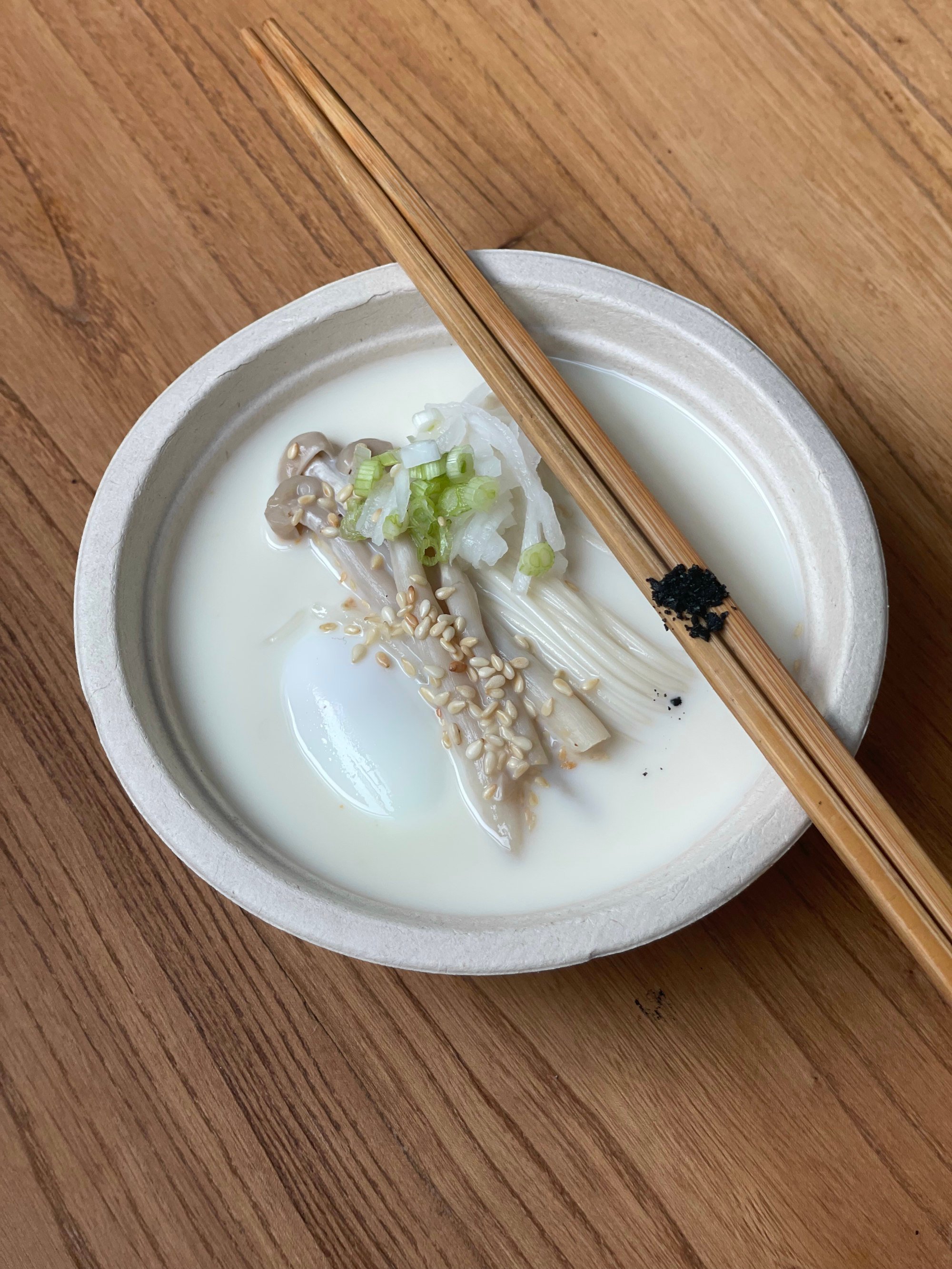 Tan’s “Black and White” dish that she made for Chinese National Day. Photo: Alison Tan