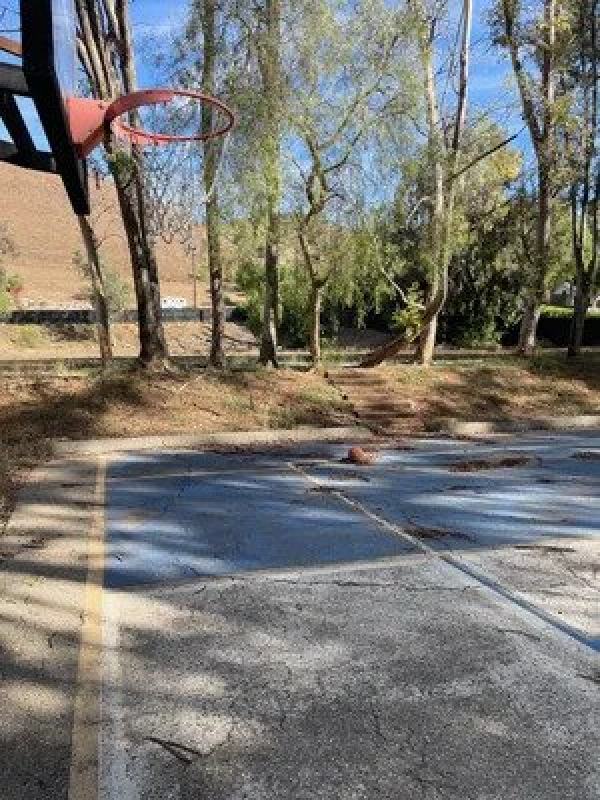 The basketball court at Donda Academy. Photo: USA Today Sports