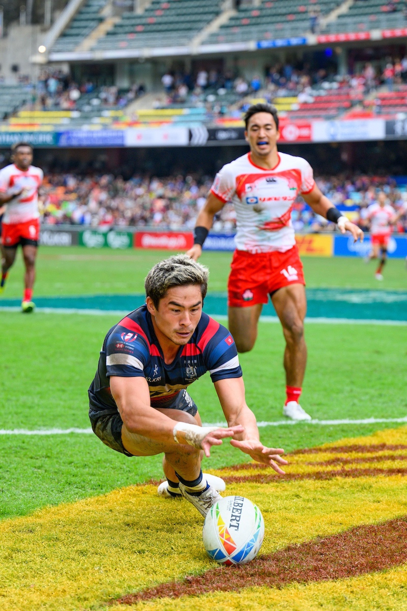 Incheon, South Korea. 04th June, 2022. Malaysia's Dinesvaran Al Krishnan is tackled during the Asia Rugby Championship 2022 match between South Korea and Malaysia at Namdong Asiad Rugby Stadium. South Korea beat