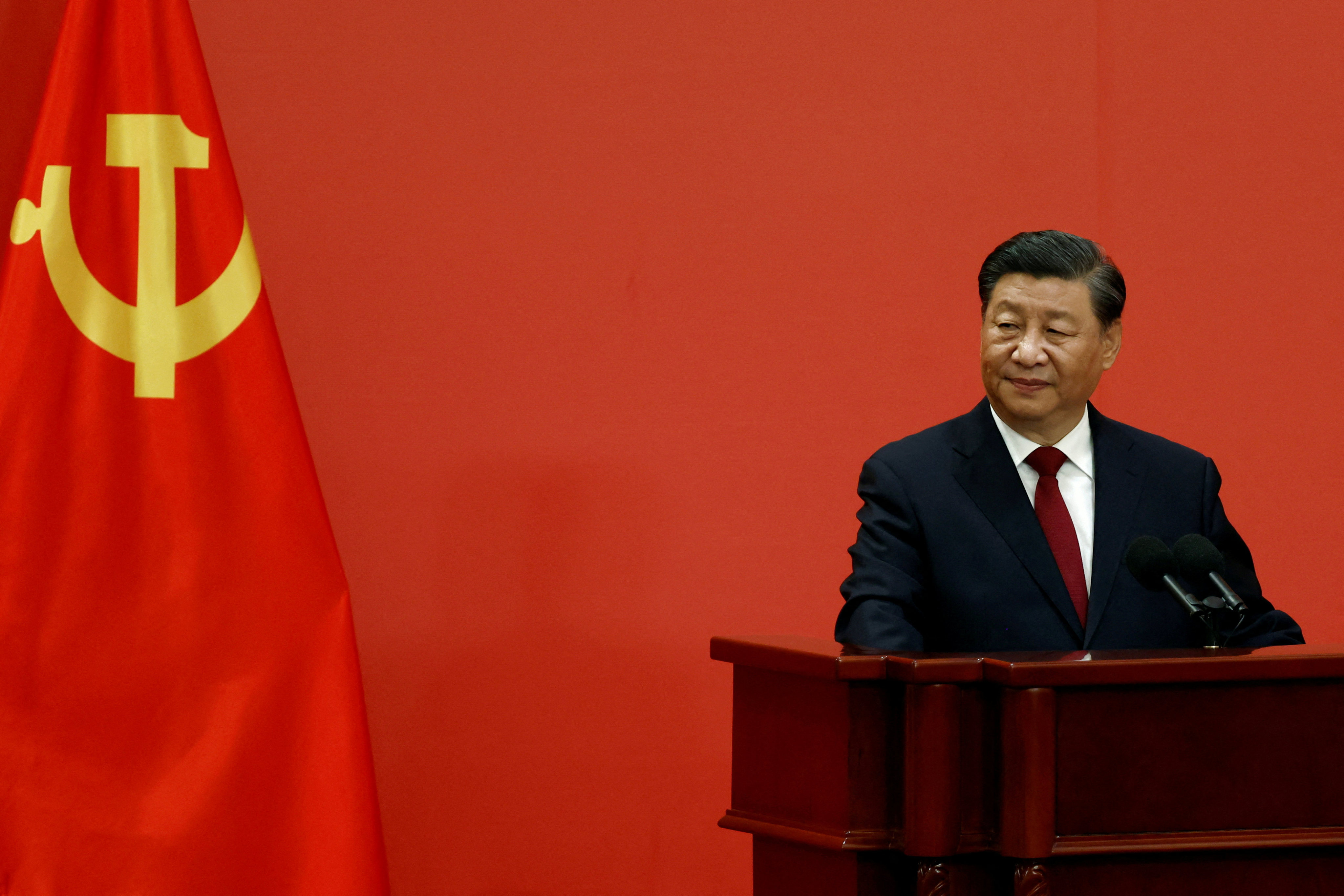 President Xi Jinping meets the media following the 20th party congress in Beijing on October 23. Photo: Reuters