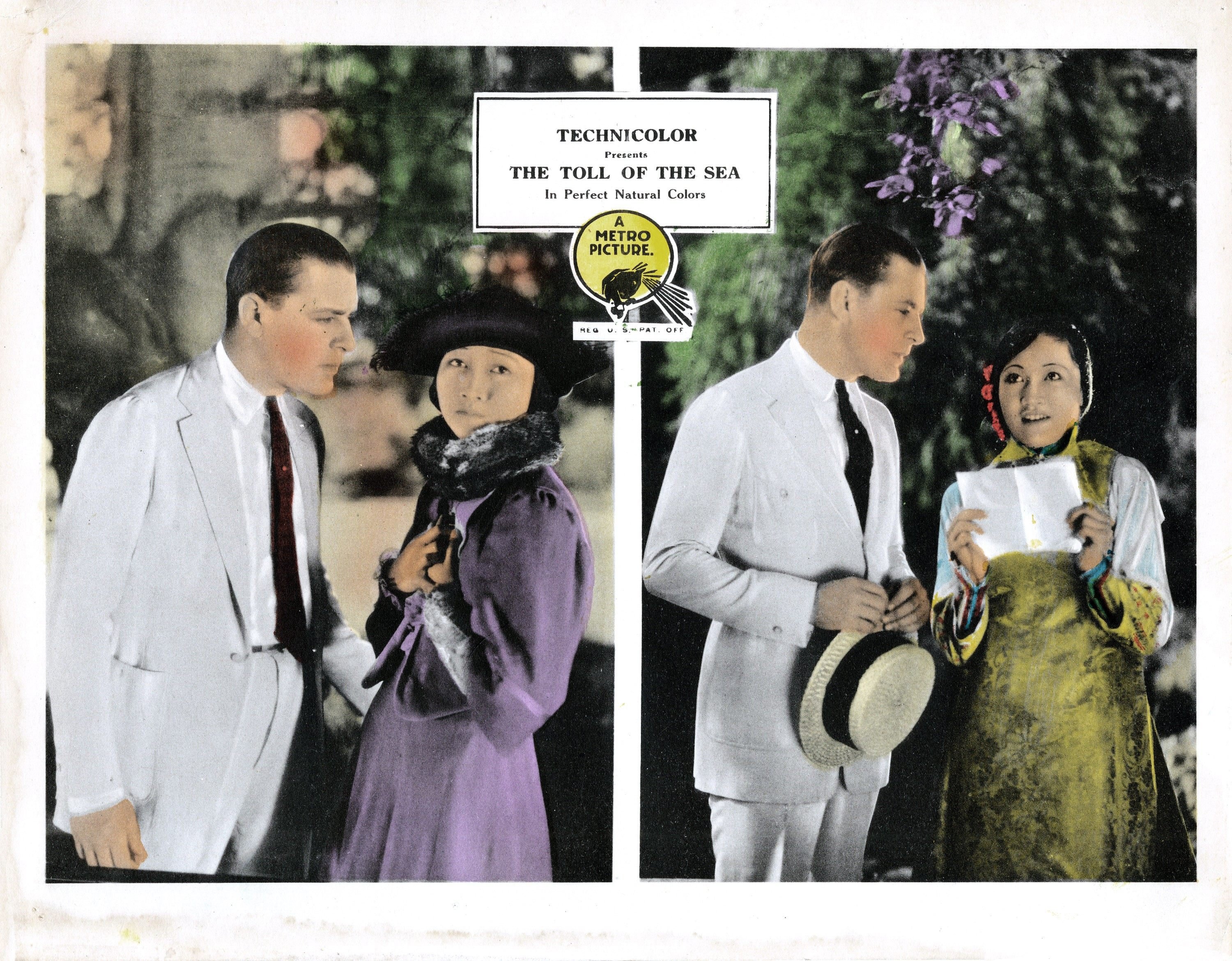 Anna May Wong in her first leading role, in The Toll Of The Sea, with Kenneth Harlan, seen in a 1922 film lobbycard. Photo: LMPC via Getty Images