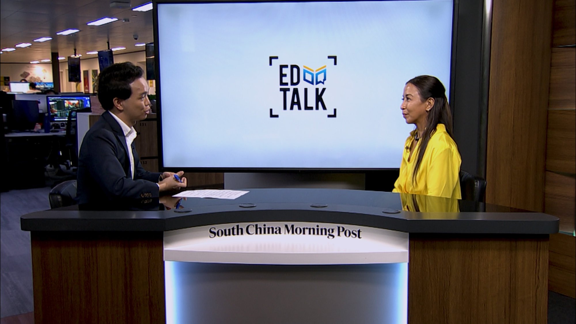 Christine Greenberg (right), primary principal of The Harbour School, tells the Post that one goal of education is to help students determine their own strengths.