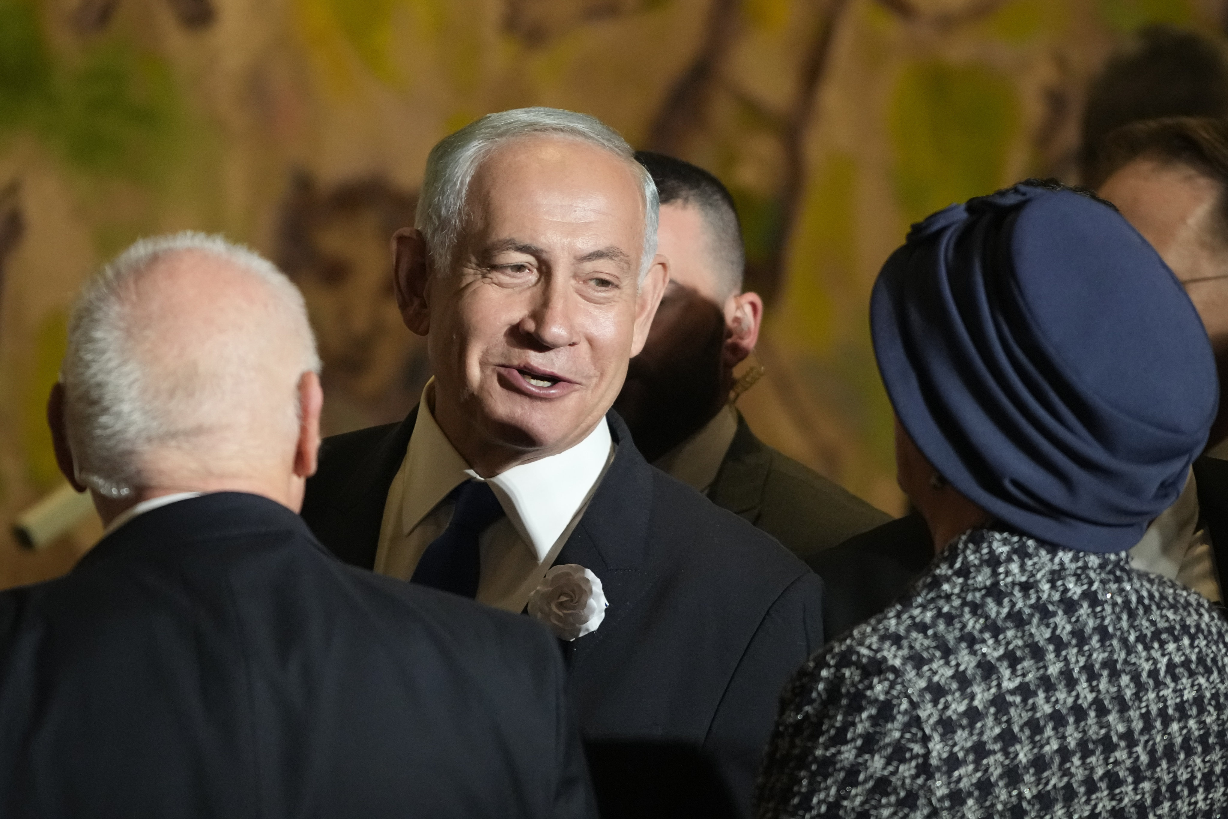 Israel’s prime minister-designate Benjamin Netanyahu arrives at the swearing-in ceremony for Israeli politicians at the Knesset, Israel’s parliament, in Jerusalem, Israel on Tuesday. Photo: AP 