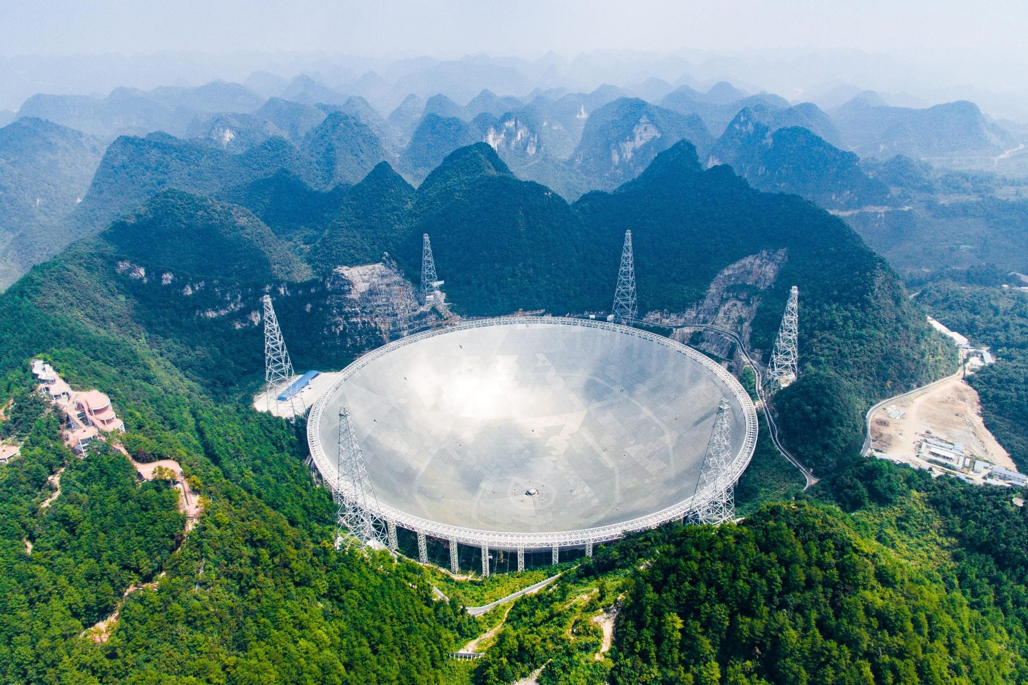 The Five-hundred-metre Aperture Spherical Telescope (Fast) in Pingtang County, southwest China. Photo: Xinhua