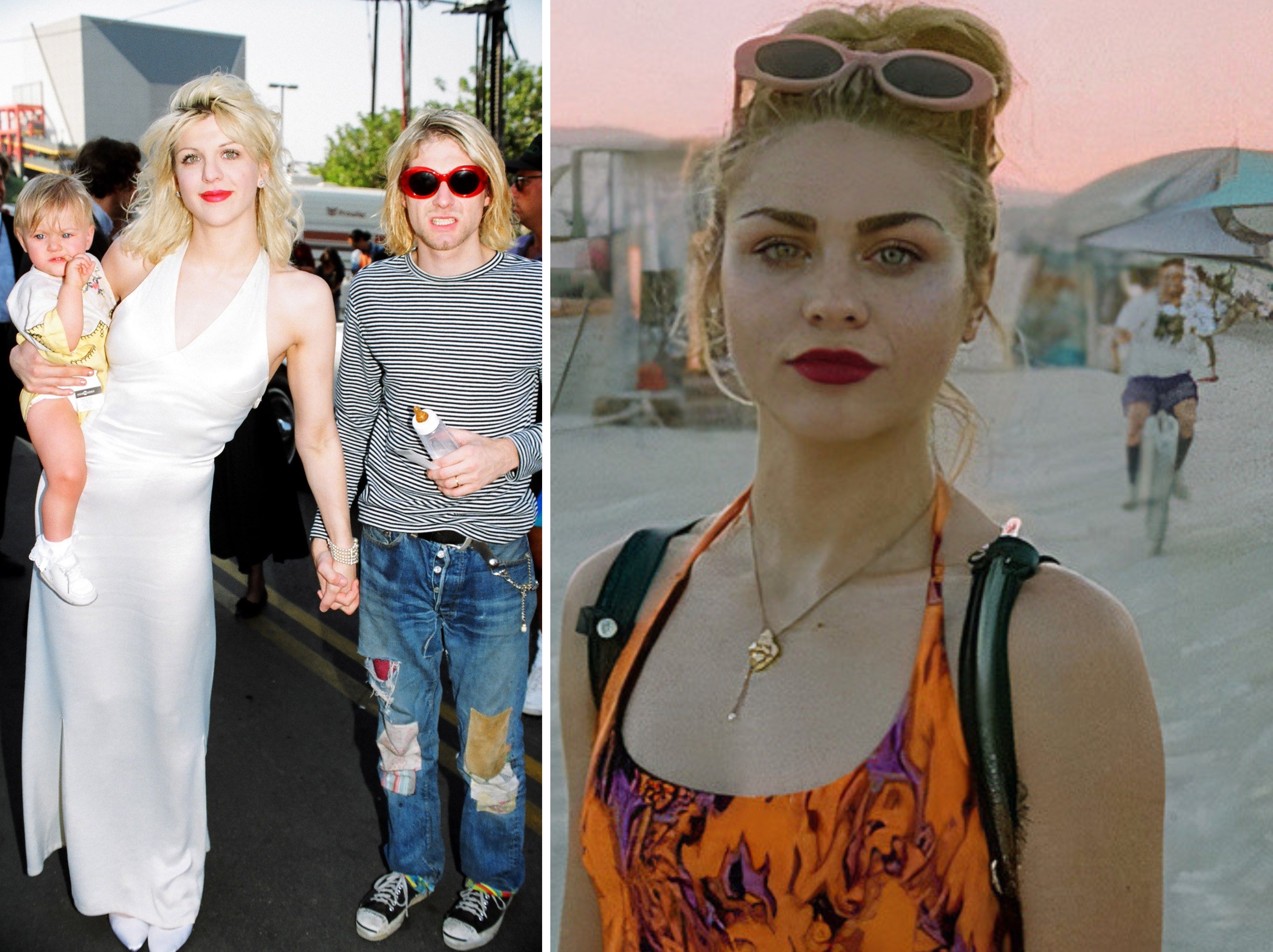 Francis Bean Cobain is the daughter of Kurt Cobain and Courtney Love. Photos: Getty Images, @thespacewitch/Instagram