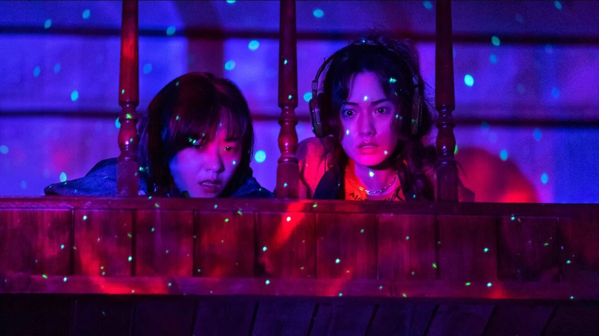 Jeon (left) and Nana in a still from Glitch. Photo: Netflix