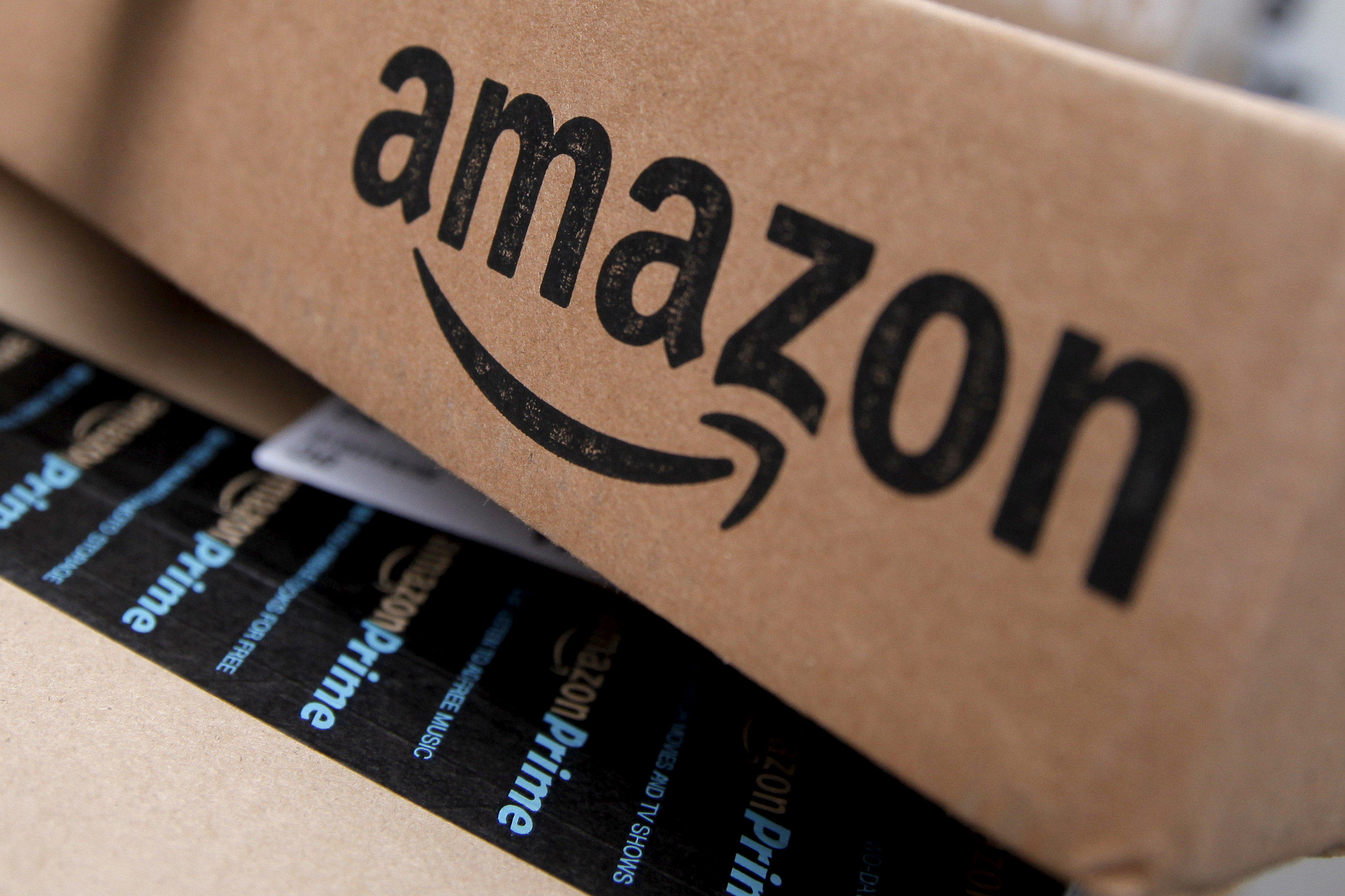 Amazon boxes stacked for delivery in a 2016 file photo. The company has forecast its lowest revenue growth ever for the holiday quarter. Photo: Reuters