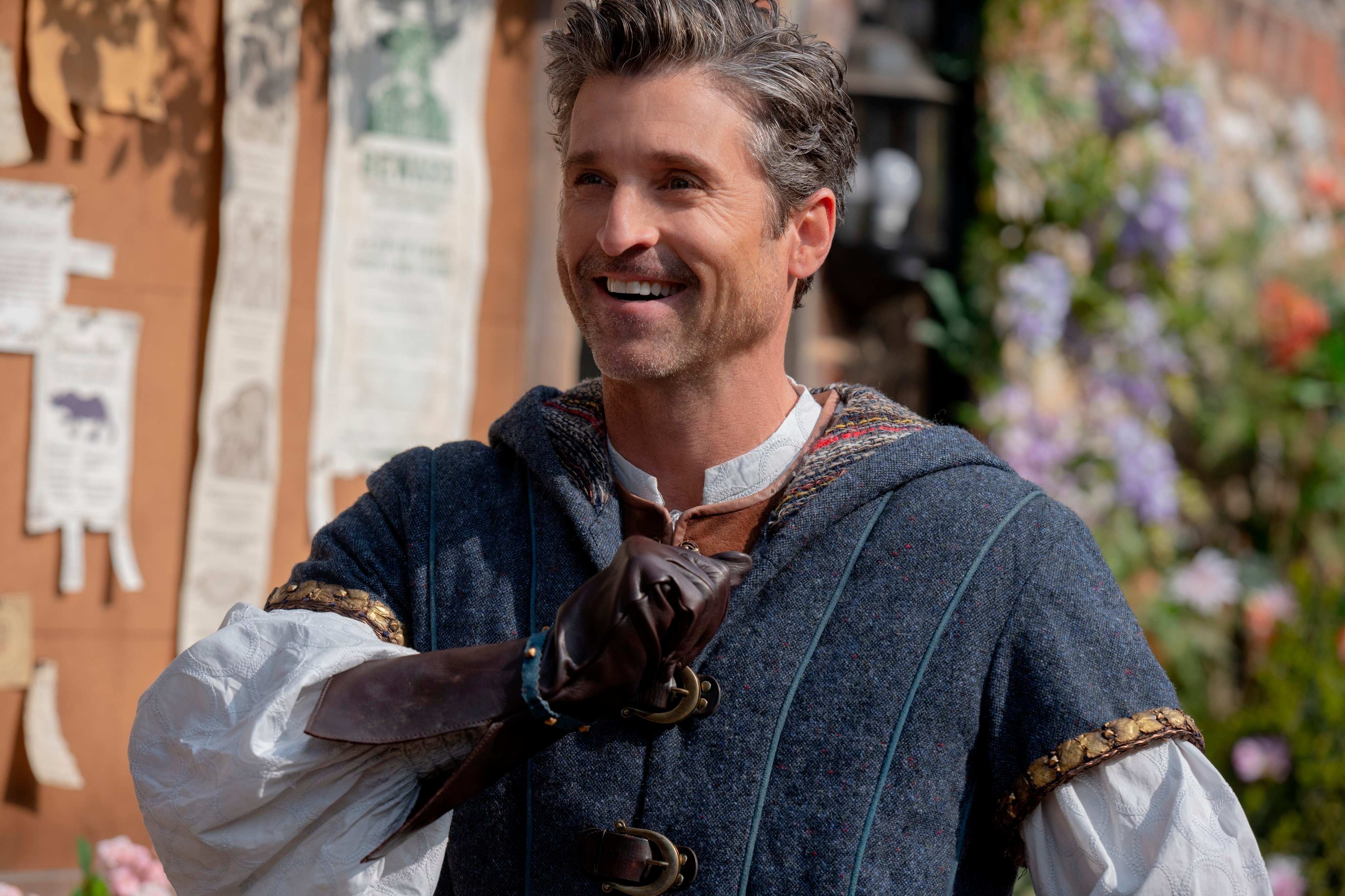 Patrick Dempsey talks about  Disenchanted, how he relished the more swashbuckling role (above), and the heroic singing and dancing. Photo: Disney+ via AP