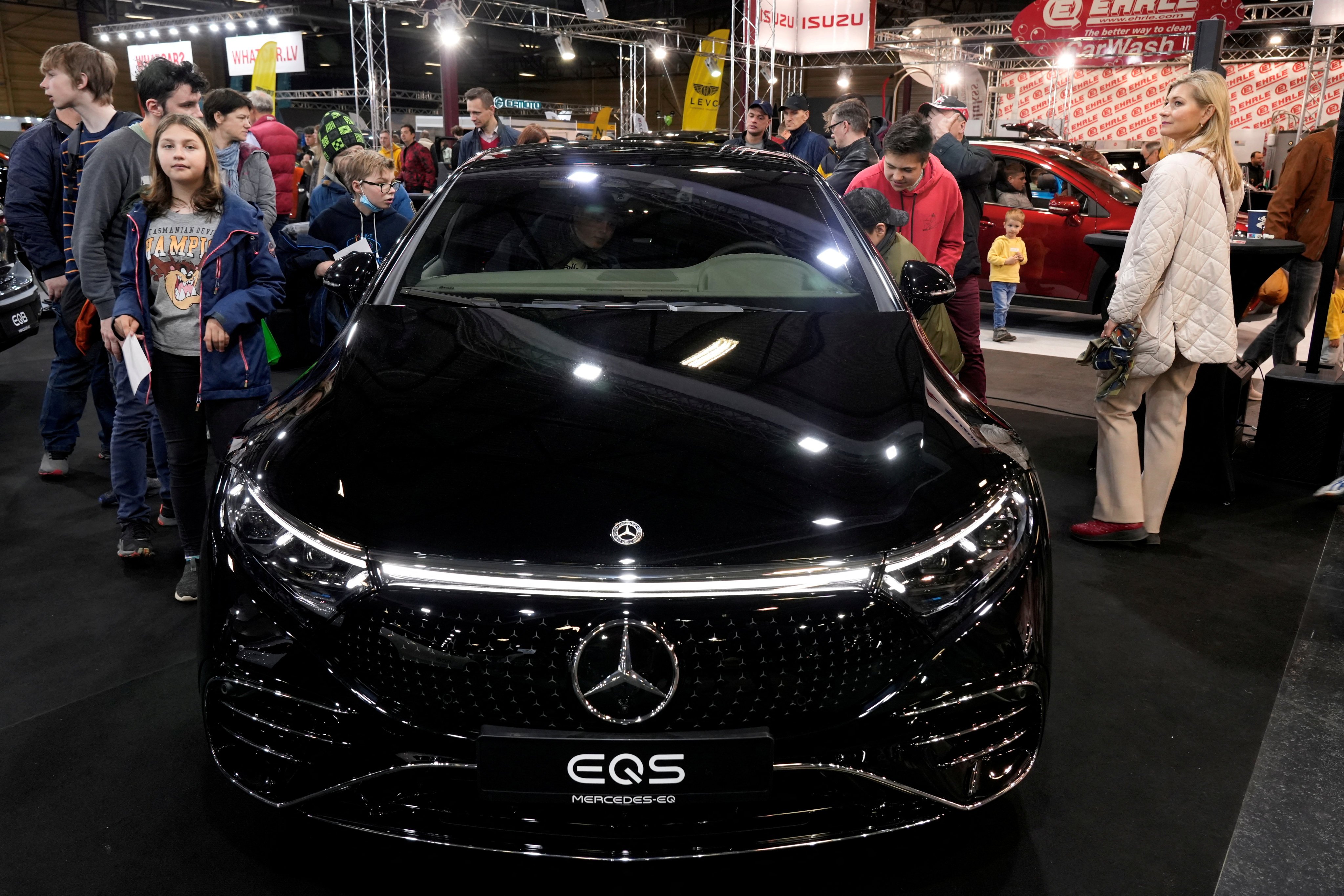 Mercedes cut the price of its EQS electric car in Shanghai amid slow uptake. Photo: Reuters