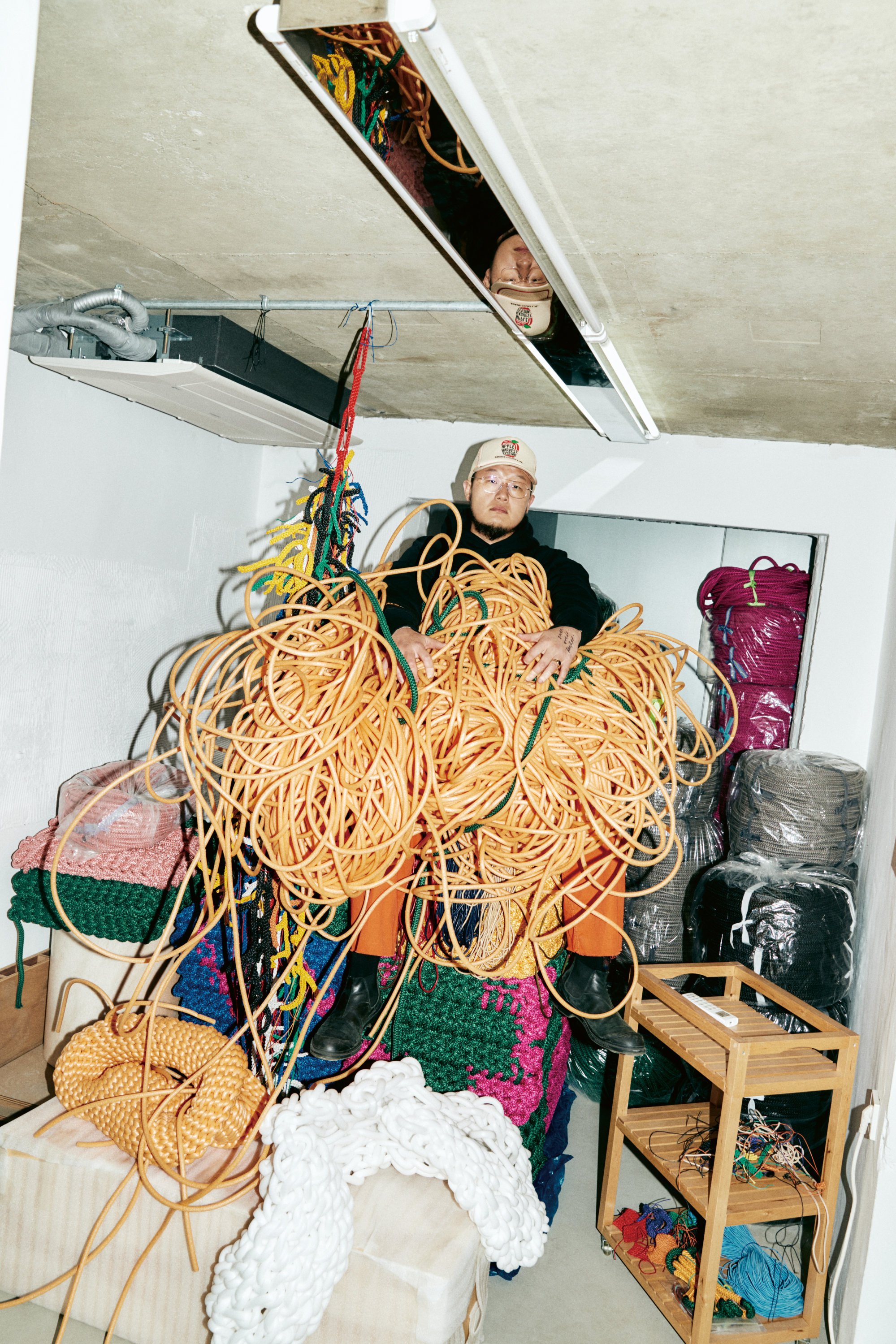 Artist and designer Kwangho Lee, in his studio.