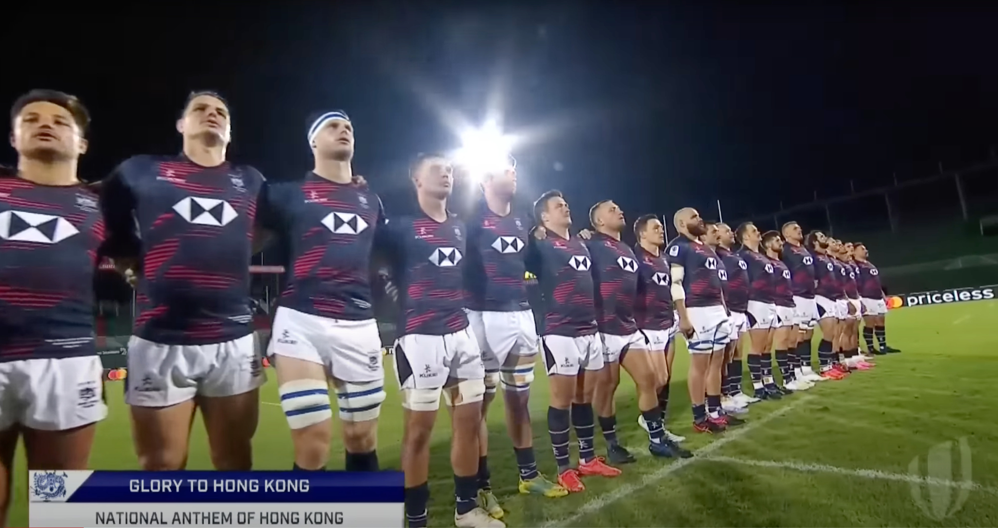 The wrong title for the national anthem was given in a broadcast of a rugby game involving Hong Kong’s team earlier this year. Photo: YouTube