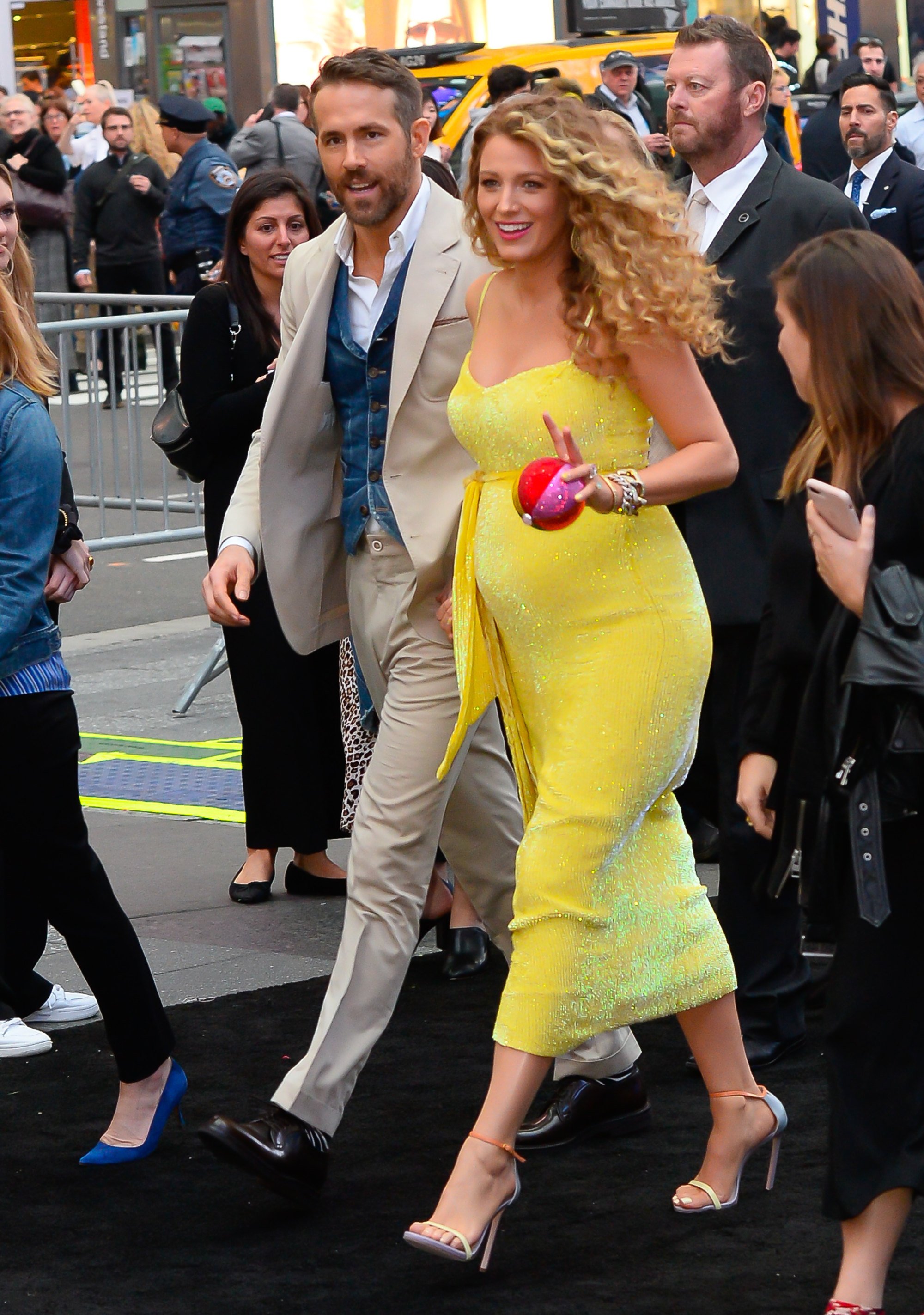 Husband and wife duo Ryan Reynolds and Blake Lively attend the premiere of Pokemon: Detective Pikachu at Military Island in May 2019, in New York City. Photo: Getty Images