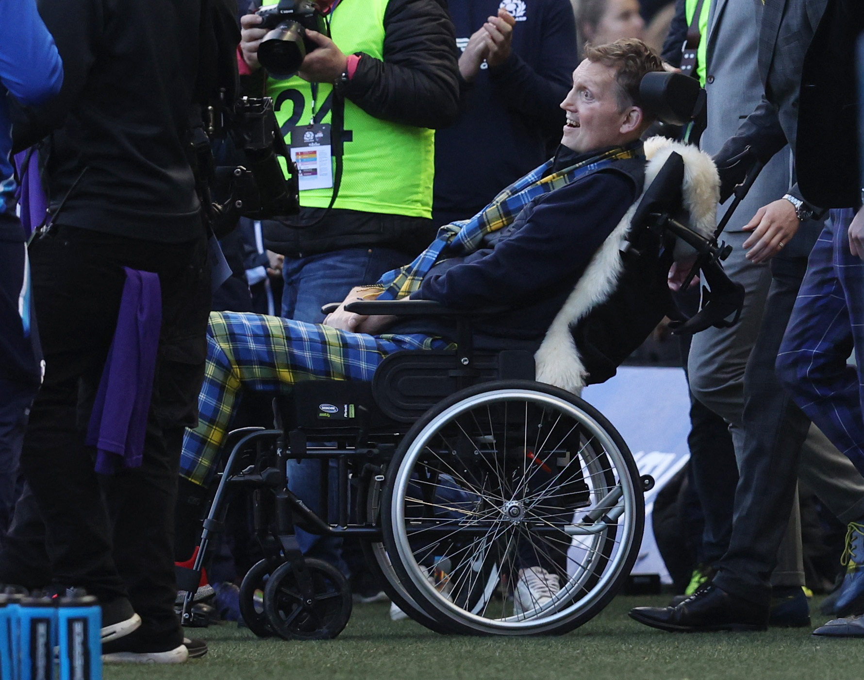 Doddie Weir made an appearance at Murrayfield earlier this month. Photo: Reuters