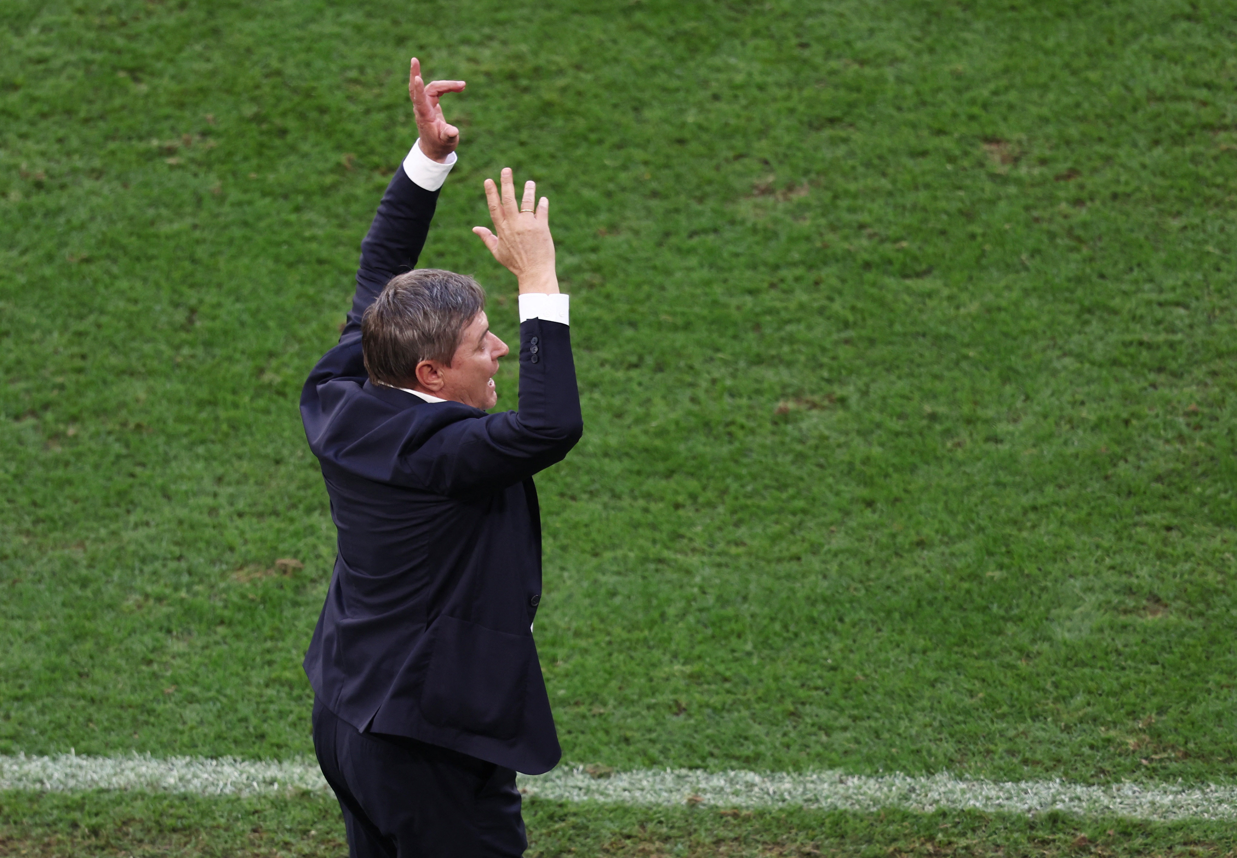 Serbia coach Dragan Stojkovic was less than impressed with his side’s performance. Photo: Reuters