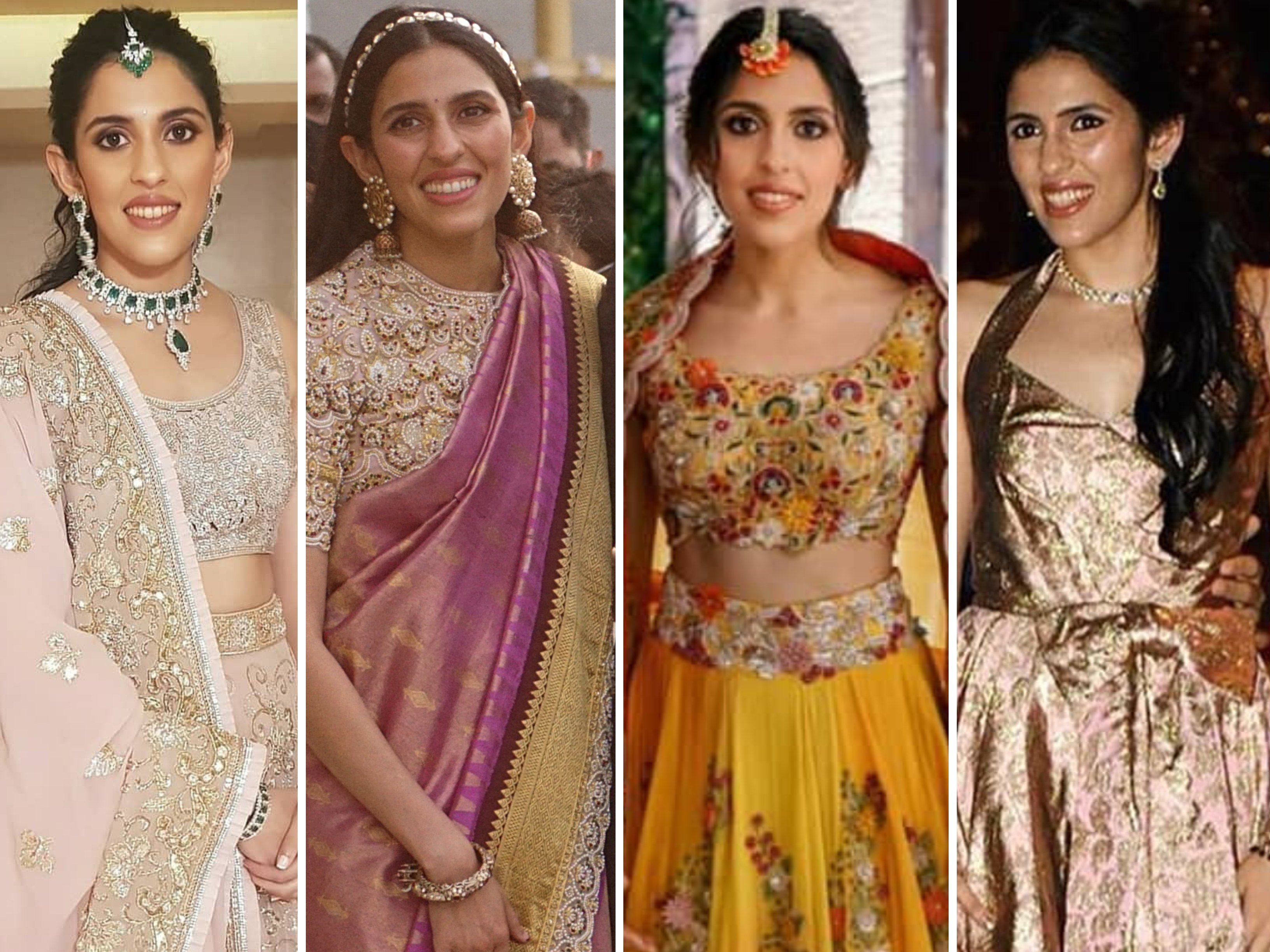 Shloka Mehta, wife of billionaire heir Akash Ambani, is a style icon in India and loves wearing traditional outfits that showcase her roots and culture. Photos: @anamikakhanna.in, @shloka_mehta_official/Instagram; Getty Images; @shlokaakashambani_fp/Instagram