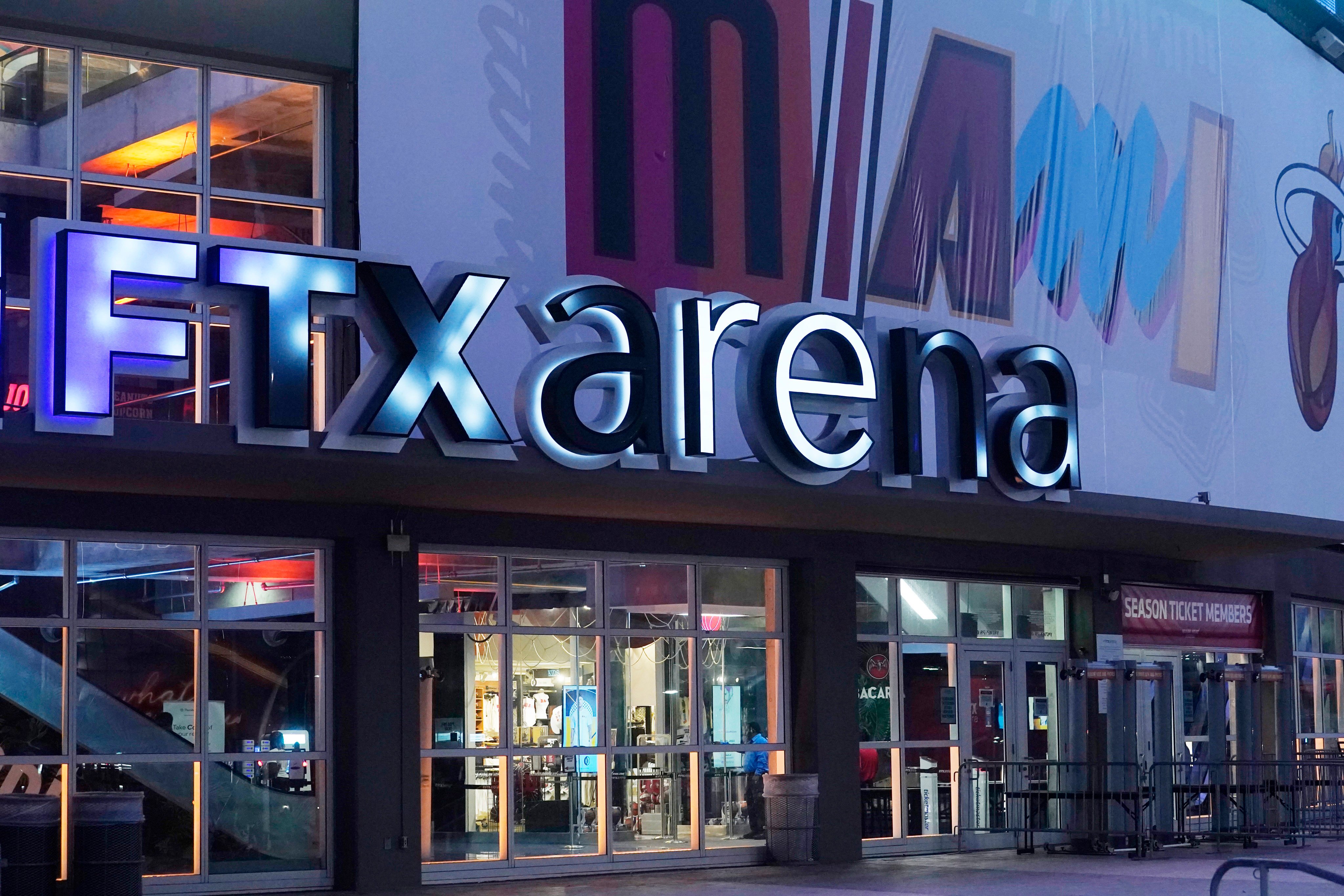 The FTX Arena, where basketball’s Miami Heat play in the southern US state of Florida. Photo: AP