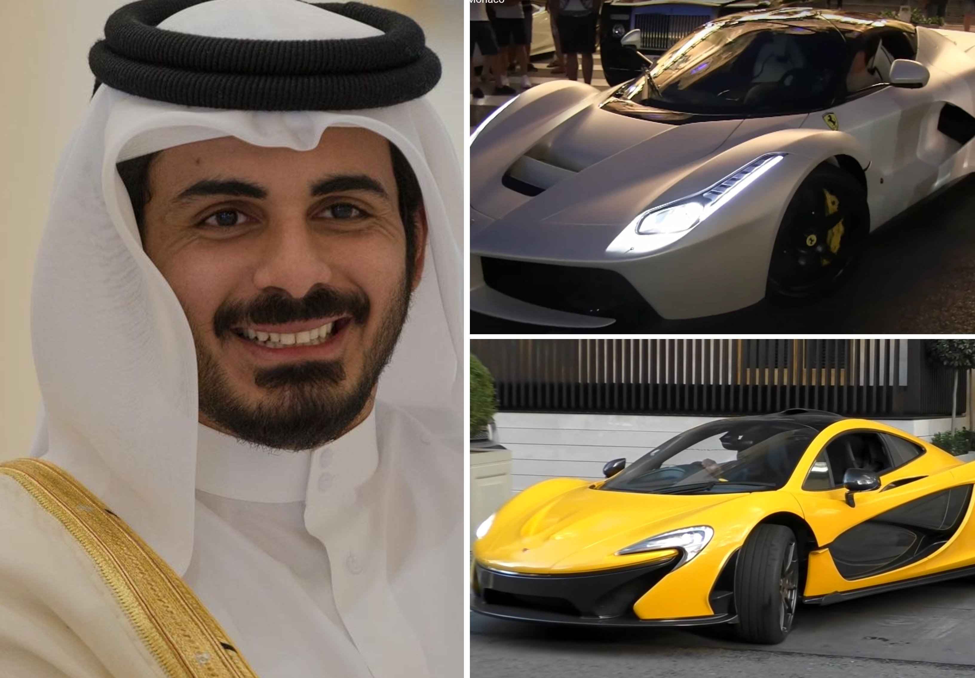 Qatari prince KHK. (Khalifa Bin Hamad Bin Khalifa Al Thani) owns some of the world’s most incredible supercars. Photos: @khk/Instagram; Supercars on the Street, Maxdordor73/YouTube

