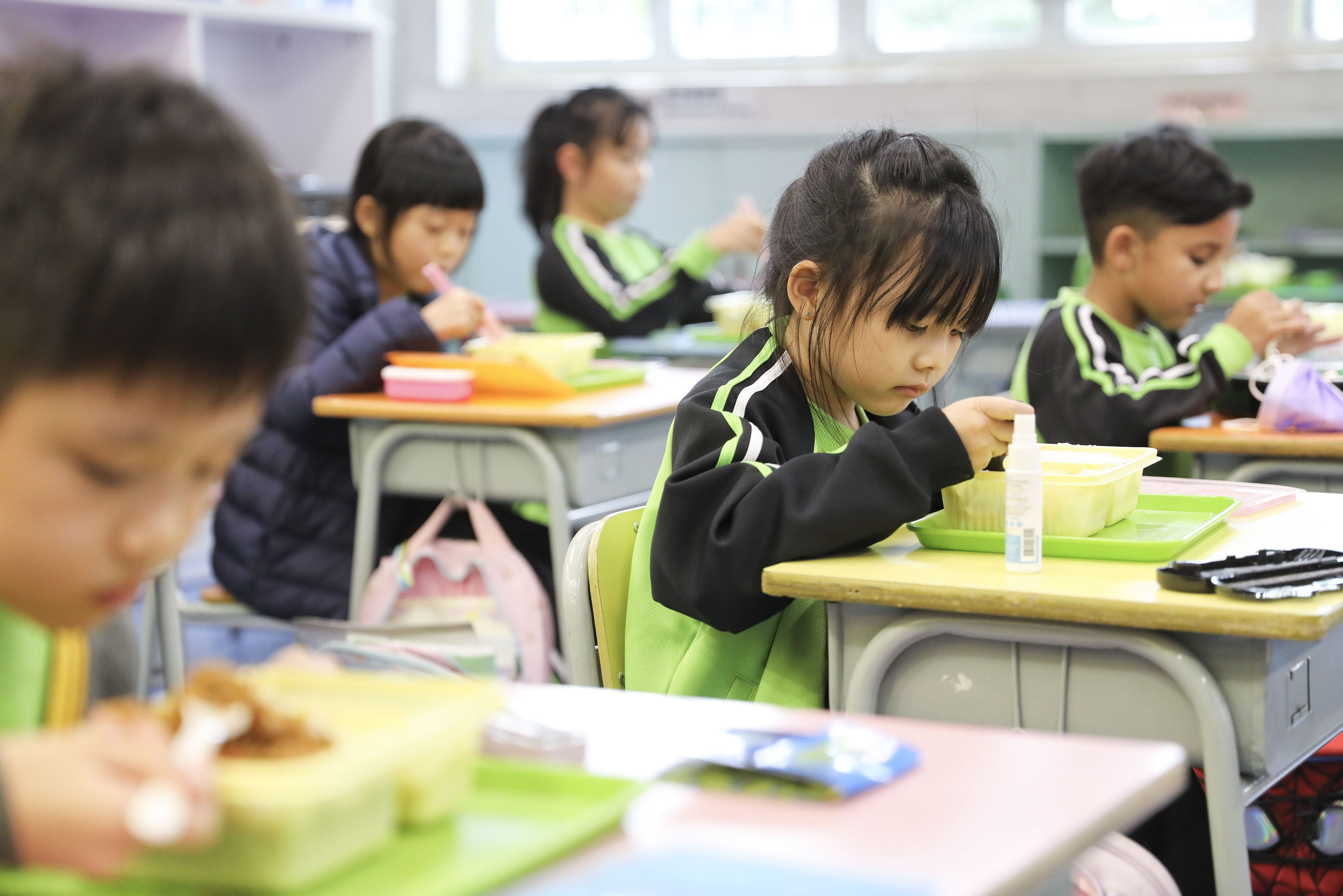 Some primary school students resume full-day, in-person classes on Thursday. Photo: Elson Li