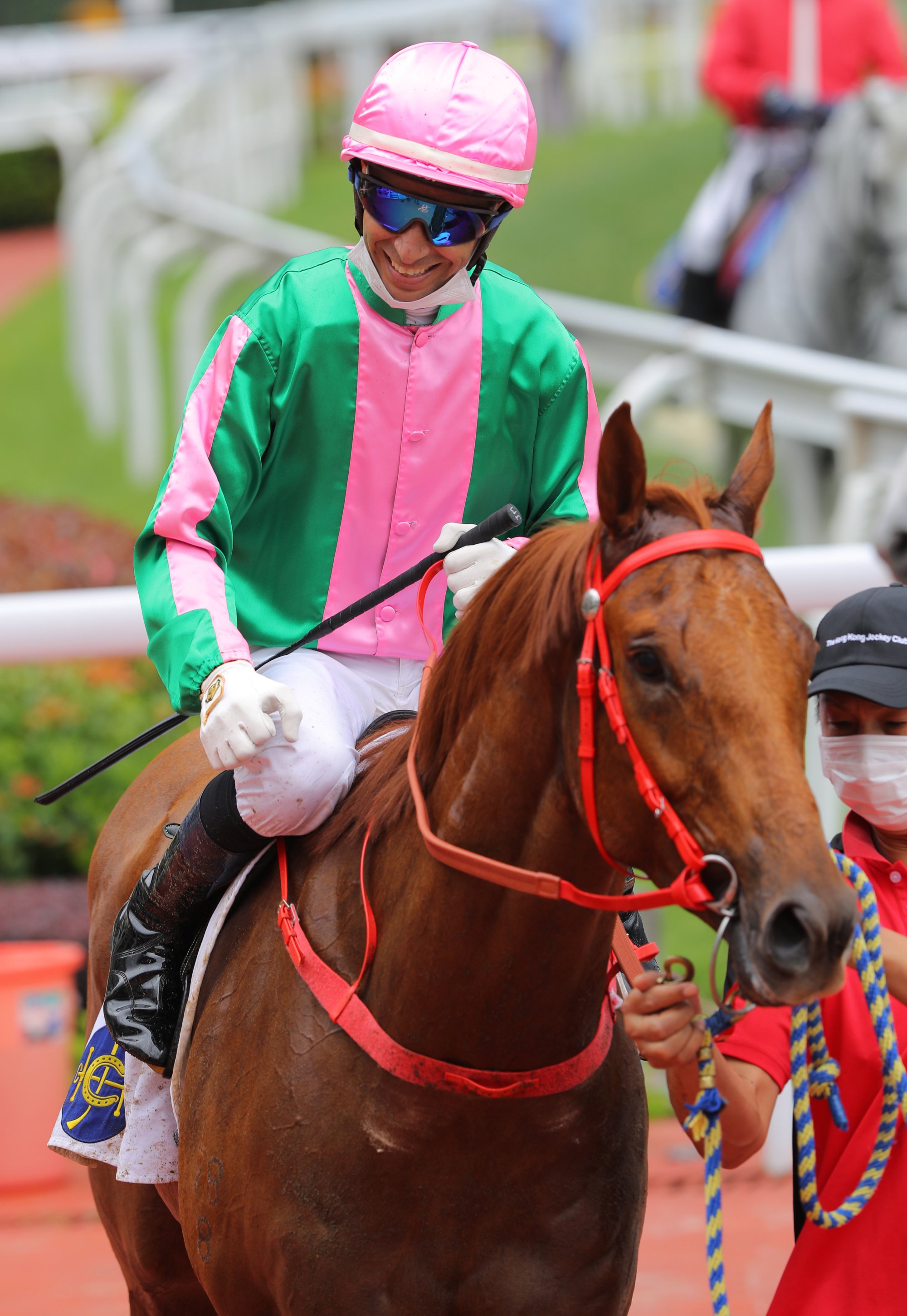 Joao Moreira enjoys a Sha Tin winner.