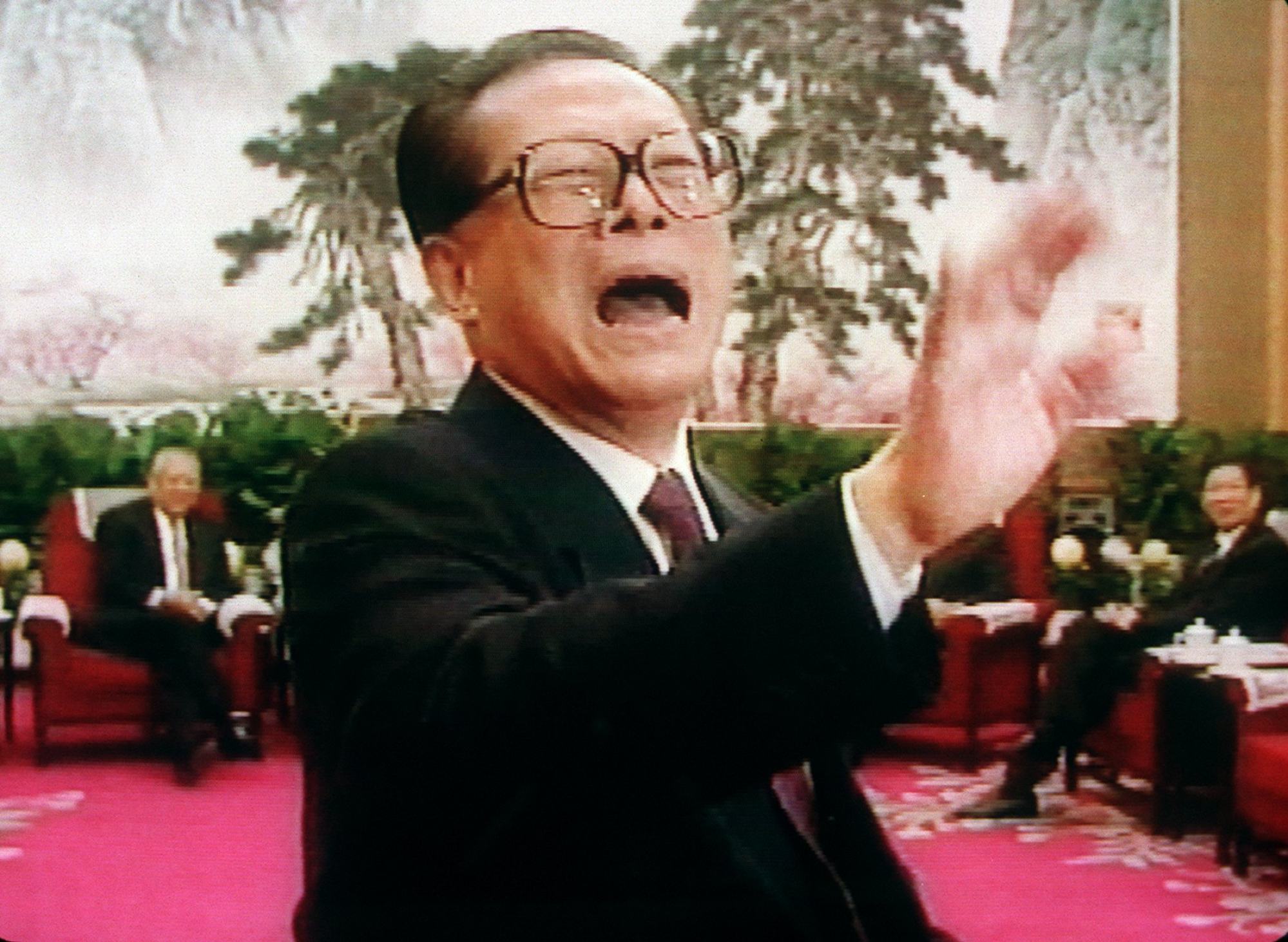 Jiang Zemin told Hong Kong reporters to step up their game in a famous outburst in 2000. Photo: TVB