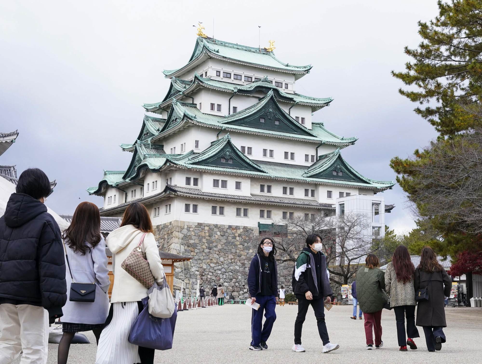 People visit Nagoya Castle in central Japan in 2020. Experts believe Morioka Castle could have similarities to this one. Photo: Kyodo/File
