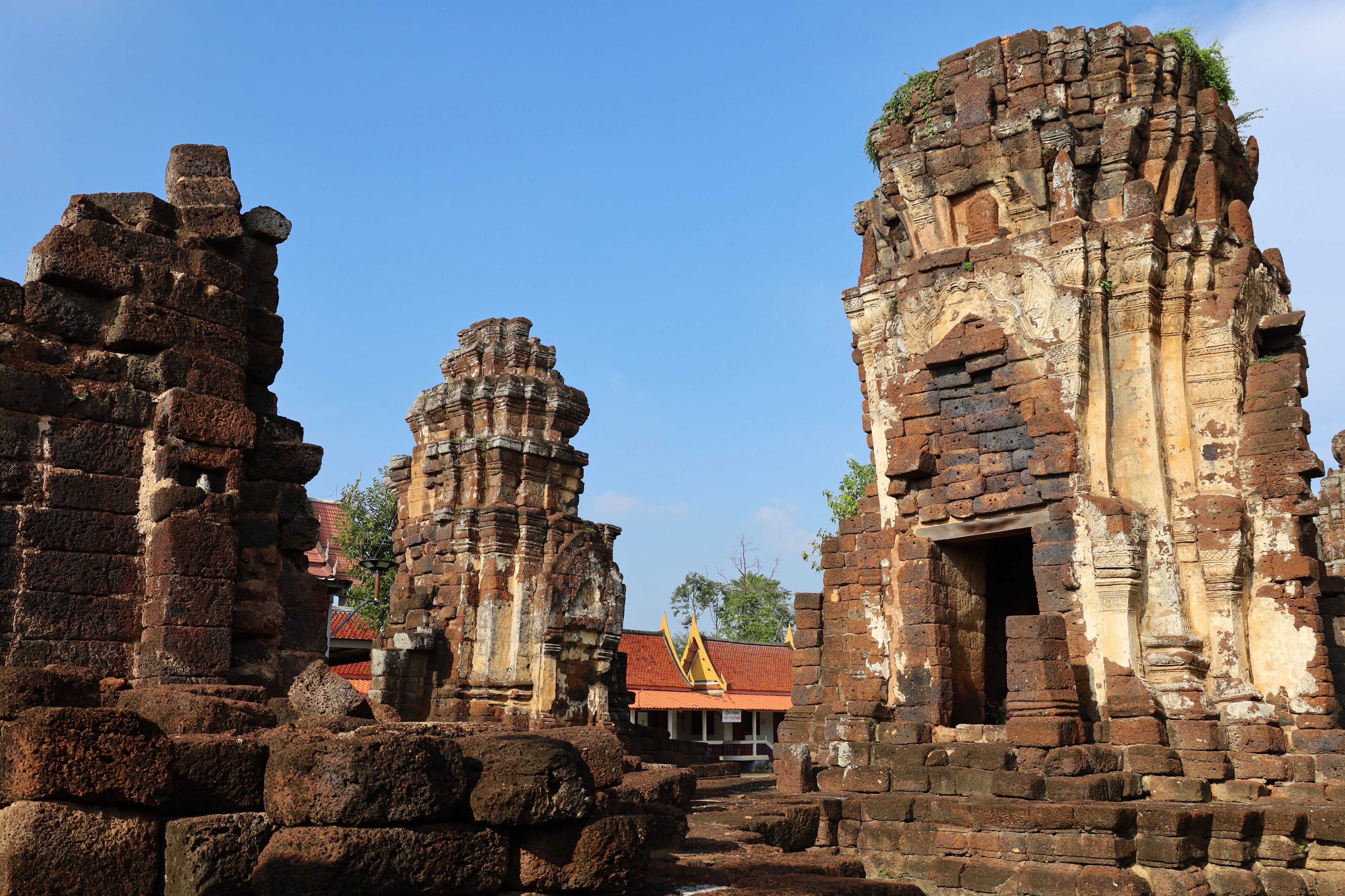 The towers of Wat Kamphaeng Laeng, the remains of a Khmer Empire temple in Phetchaburi, Thailand. Photo: Thomas Bird