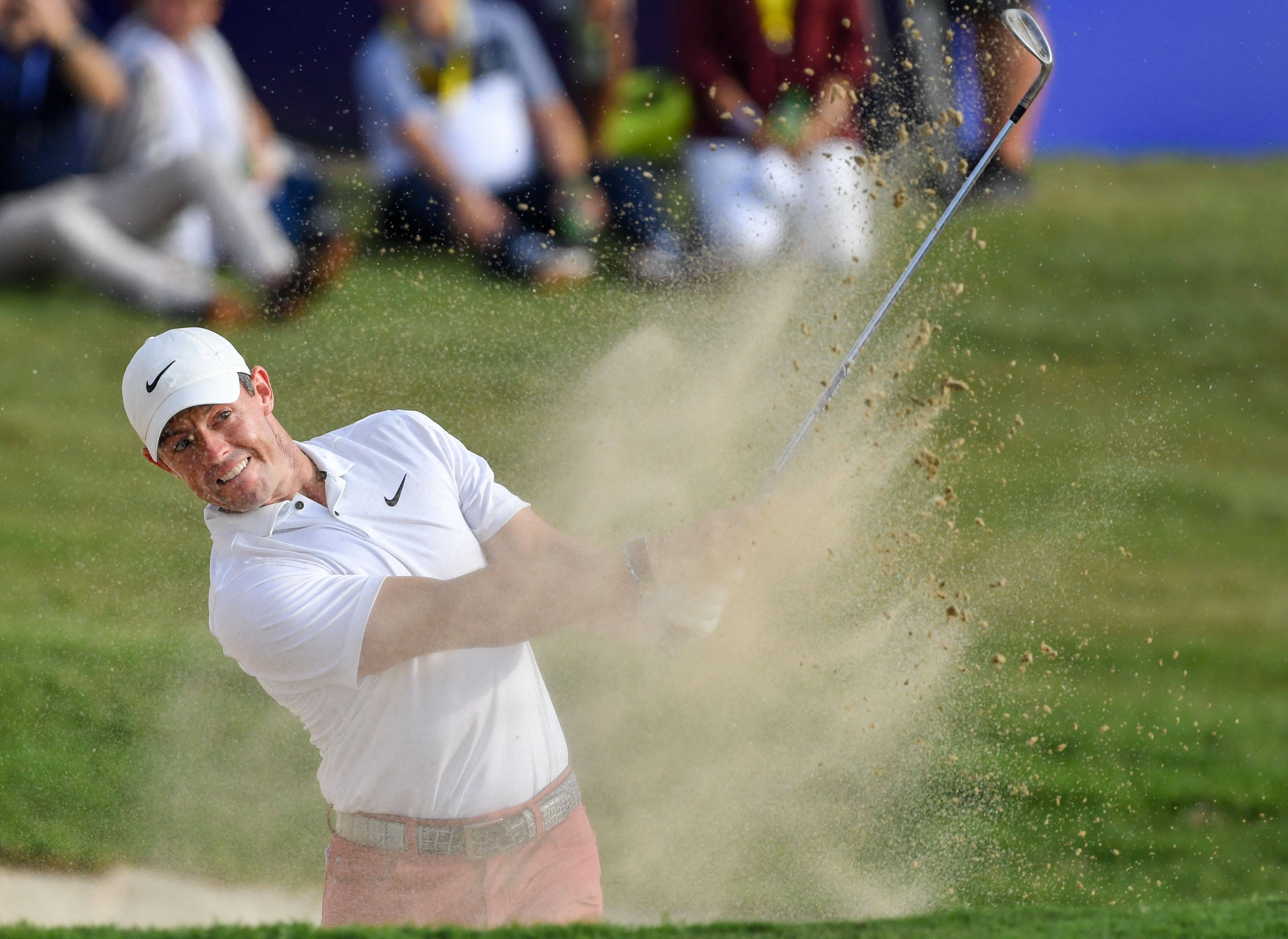 Rory Mcilroy in action during final round of the DP World Tour Championship in Dubai. Photo: AFP