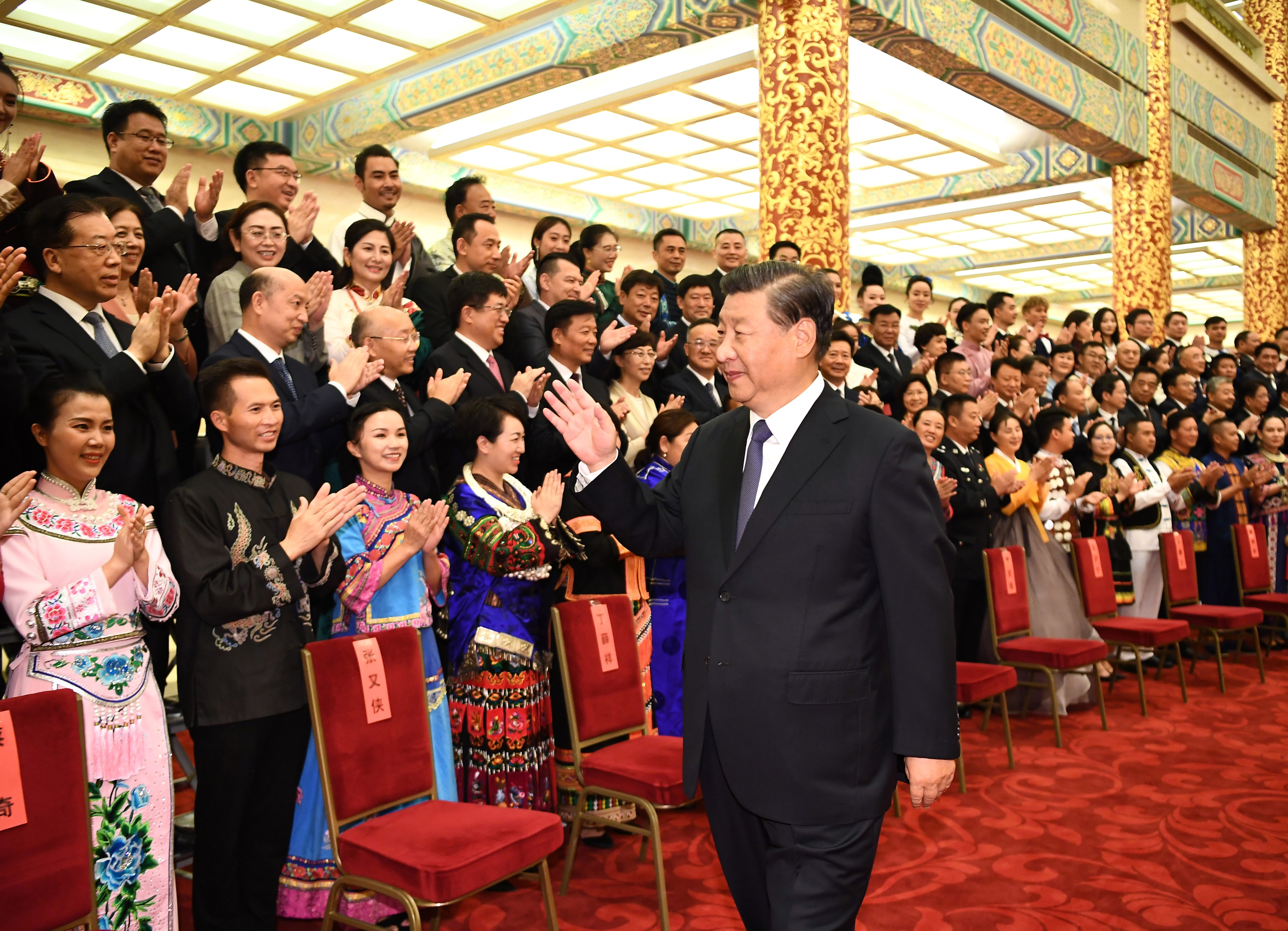 President Xi Jinping meets representatives of China’s 56 ethnic groups in Beijing in August last year. Photo: Xinhua
