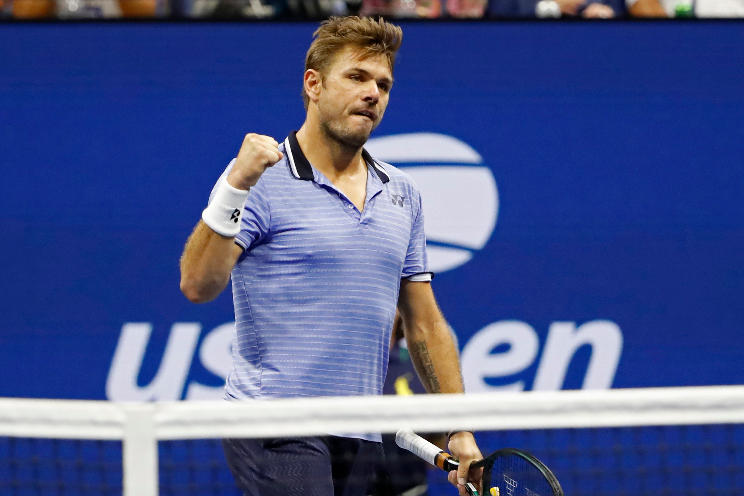 Stanislas Wawrinka of Switzerland during a match against Novak Djokovic in the fourth round of the 2019 US Open. Photo: USA TODAY Sports