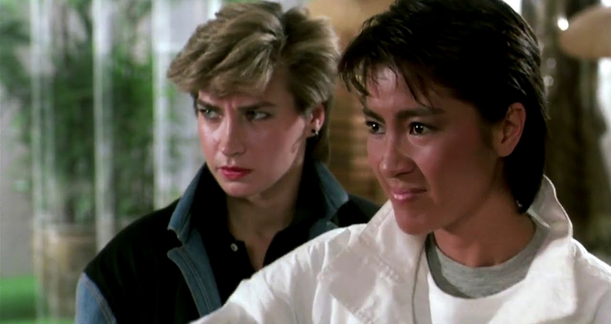 Yeoh (right) and Cynthia Rothrock in a still from 1985 Hong Kong film Yes, Madam!. Photo: A24