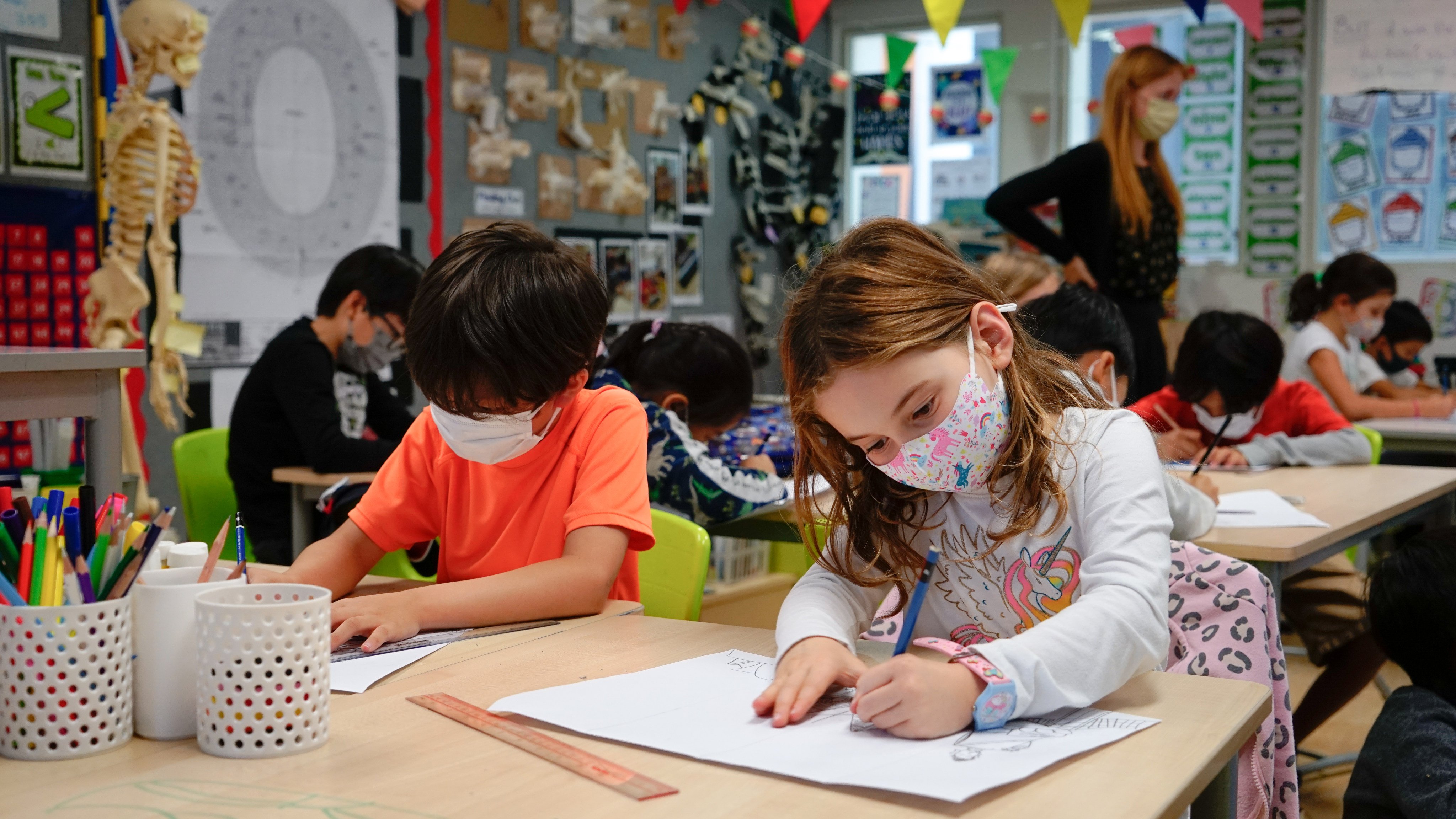 Giving form to impressions and emotions at a German Swiss International School art class. Photo: Handout