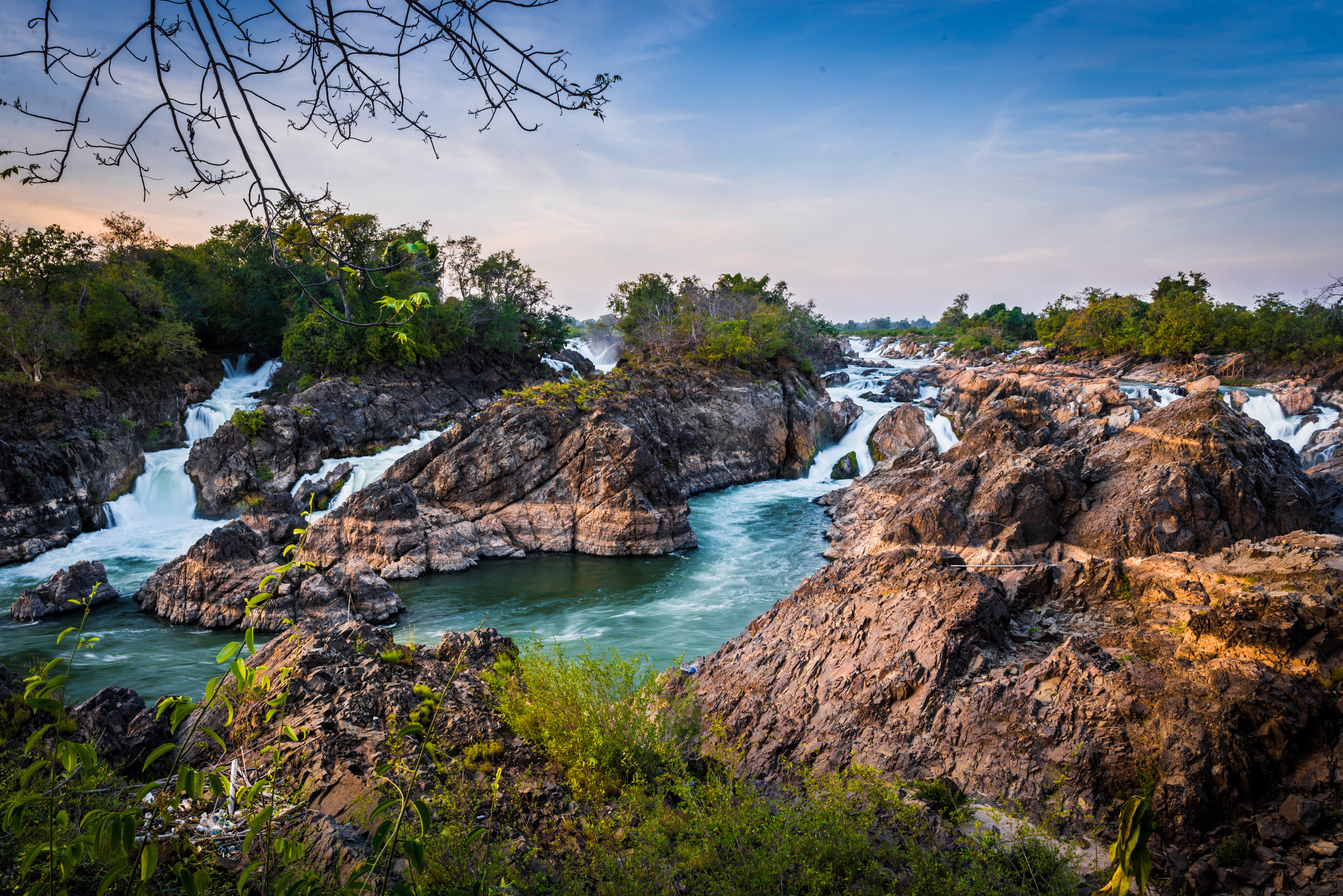 Si Phan Don is an archipelago of 4,000 islands in the Mekong River in Champasak, Laos. Photo: Shutterstock